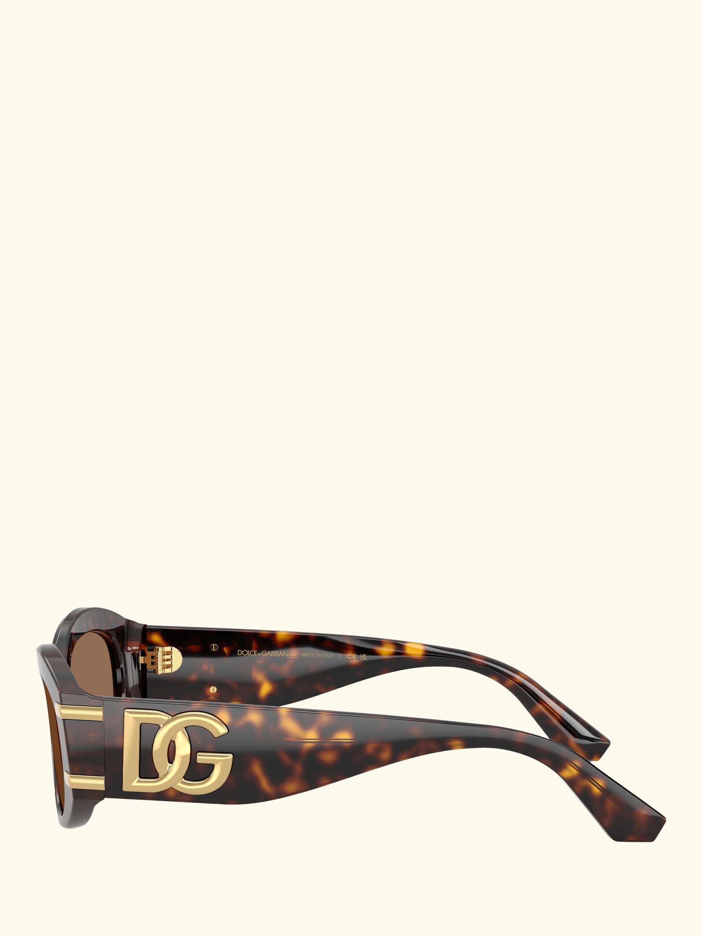 DG4502 Women's Oval Sunglasses, Havana/Brown