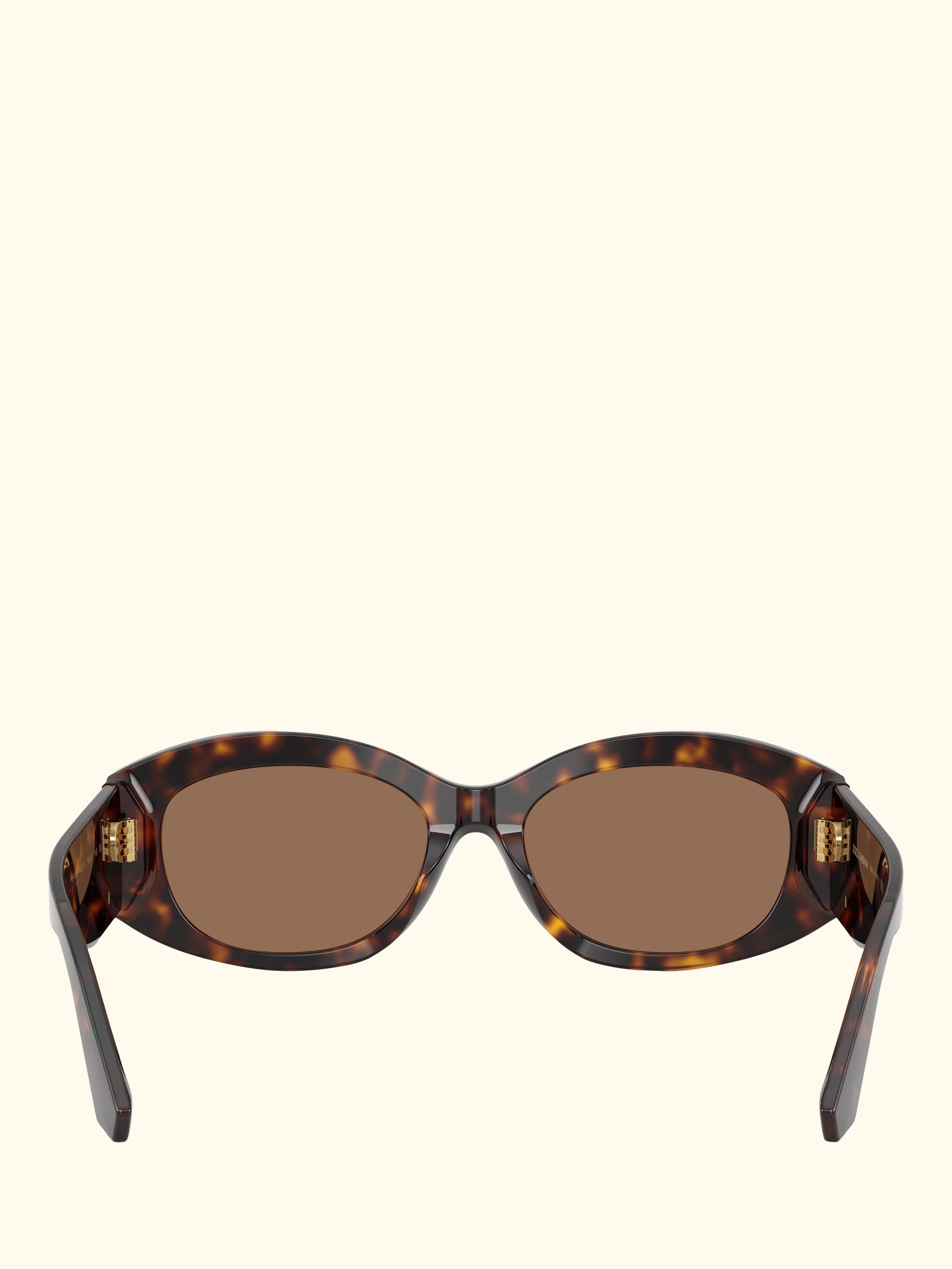 DG4502 Women's Oval Sunglasses, Havana/Brown