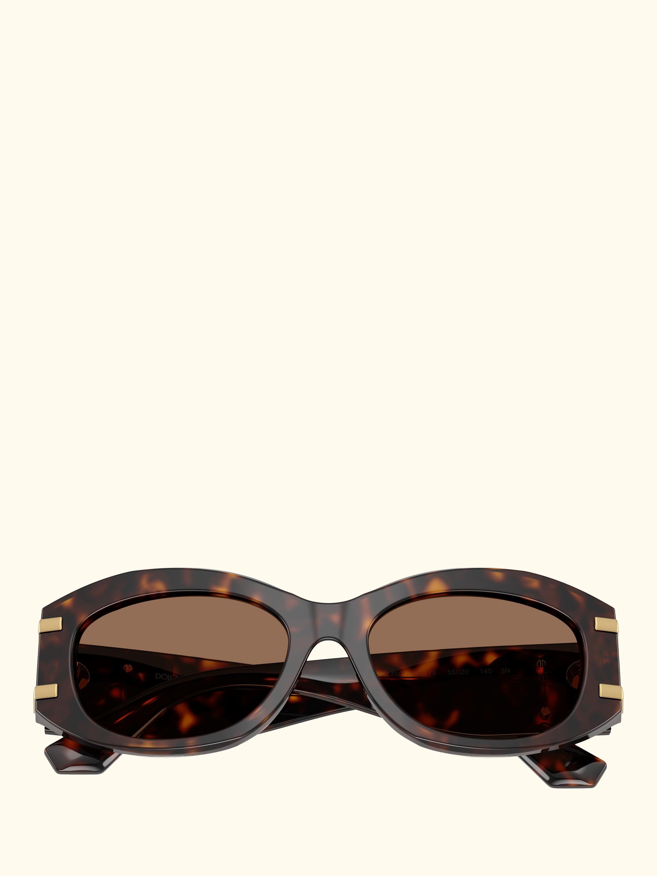 DG4502 Women's Oval Sunglasses, Havana/Brown