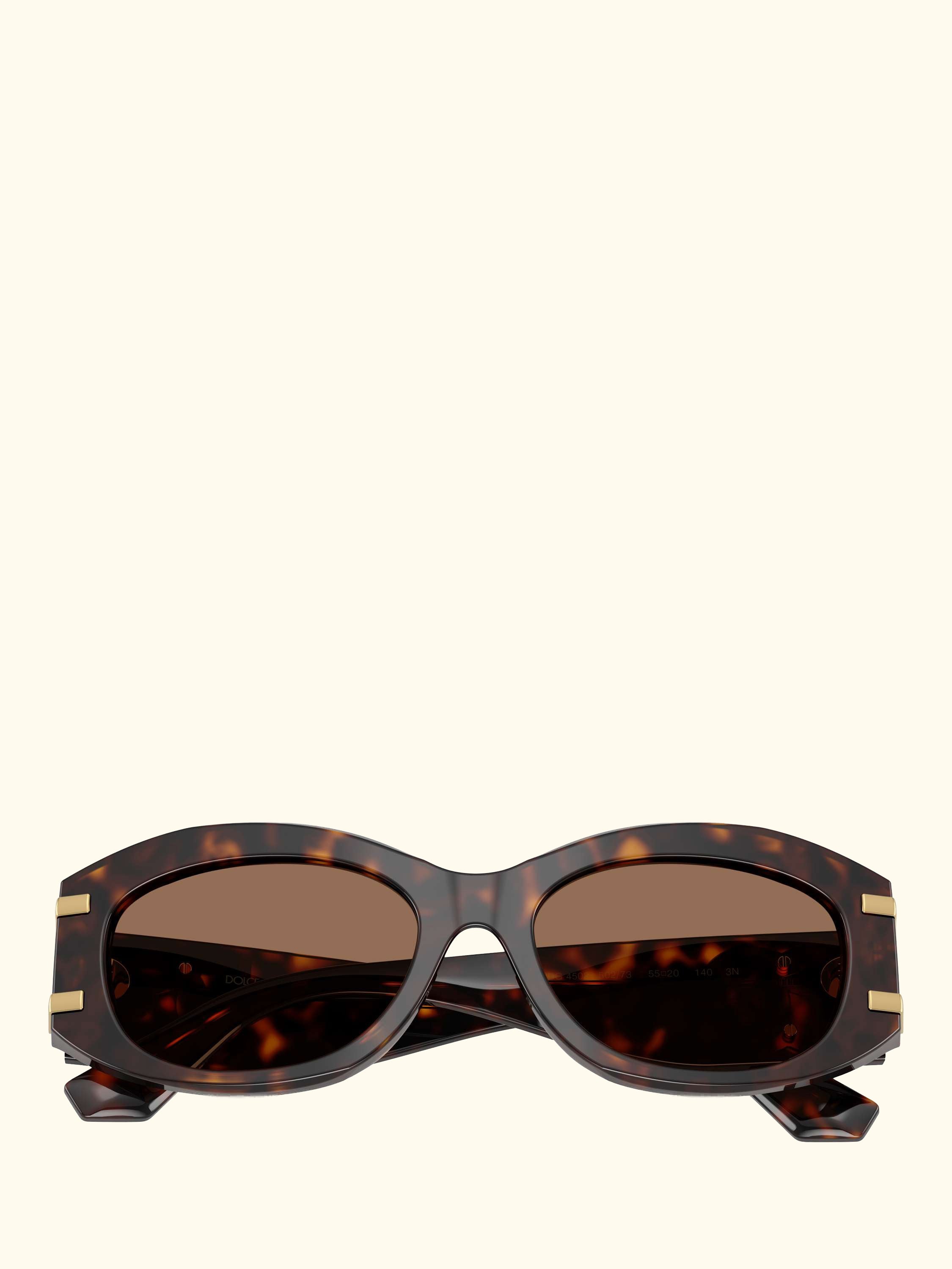 DG4502 Women's Oval Sunglasses, Havana/Brown