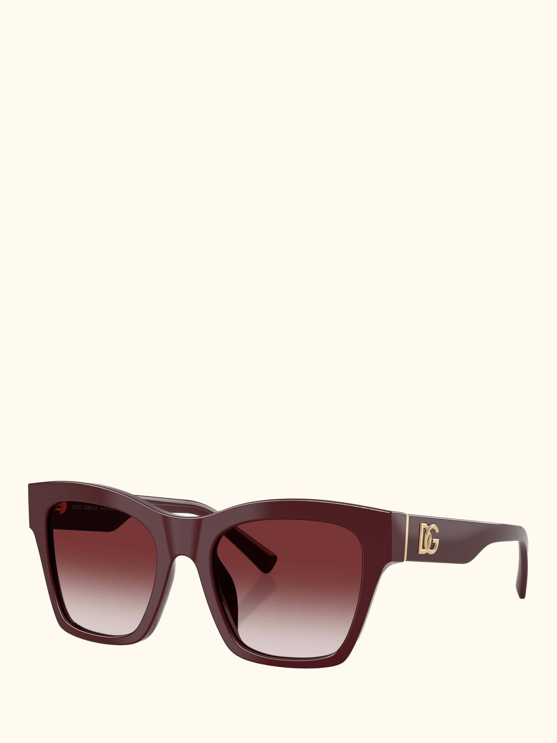 DG4512 Women's Square Sunglasses, Bordeaux/Red Gradient
