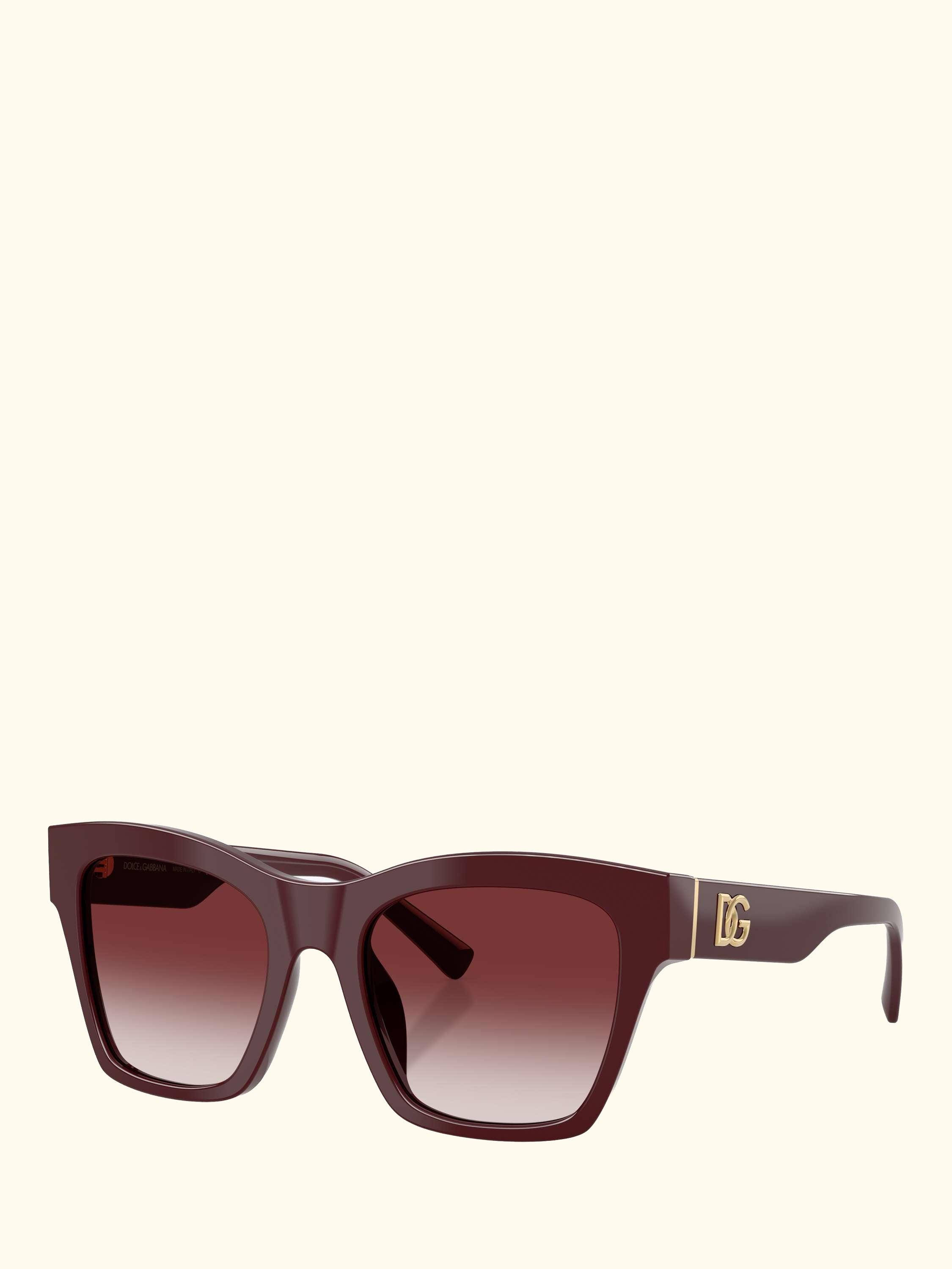 DG4512 Women's Square Sunglasses, Bordeaux/Red Gradient