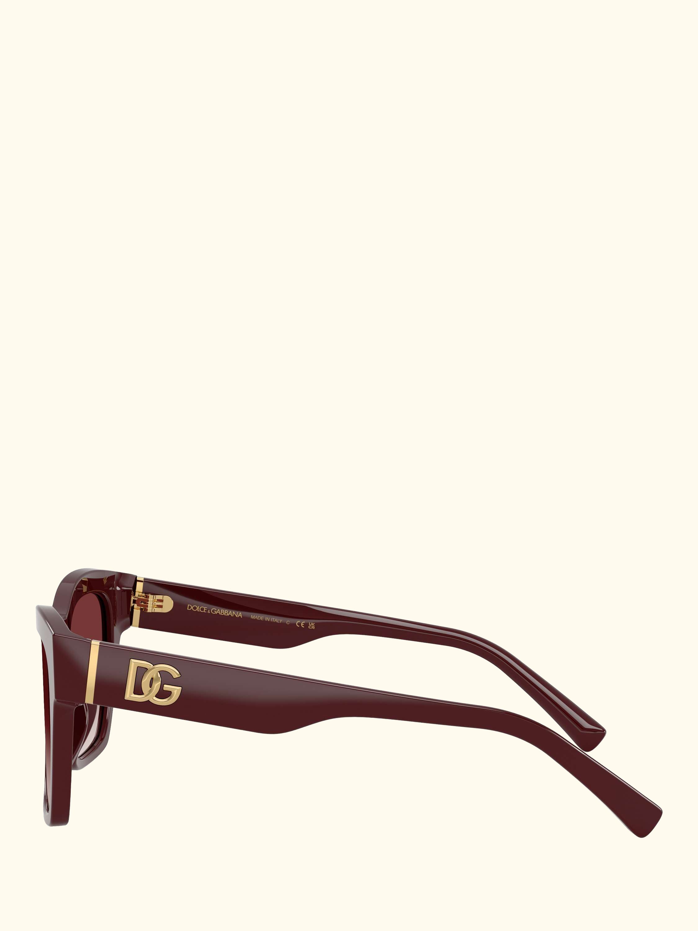 DG4512 Women's Square Sunglasses, Bordeaux/Red Gradient