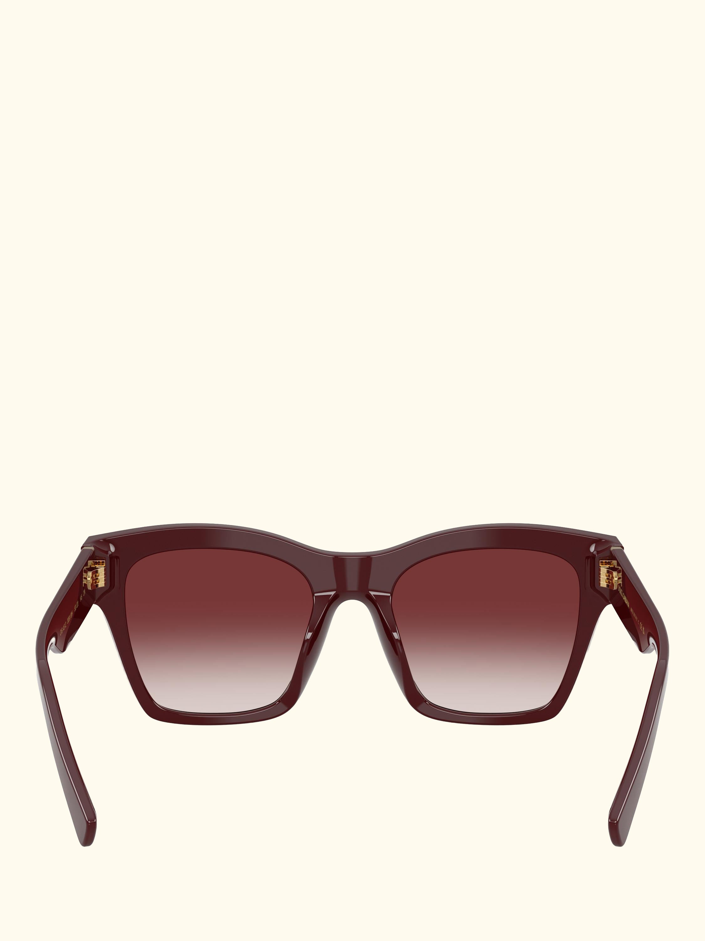 DG4512 Women's Square Sunglasses, Bordeaux/Red Gradient