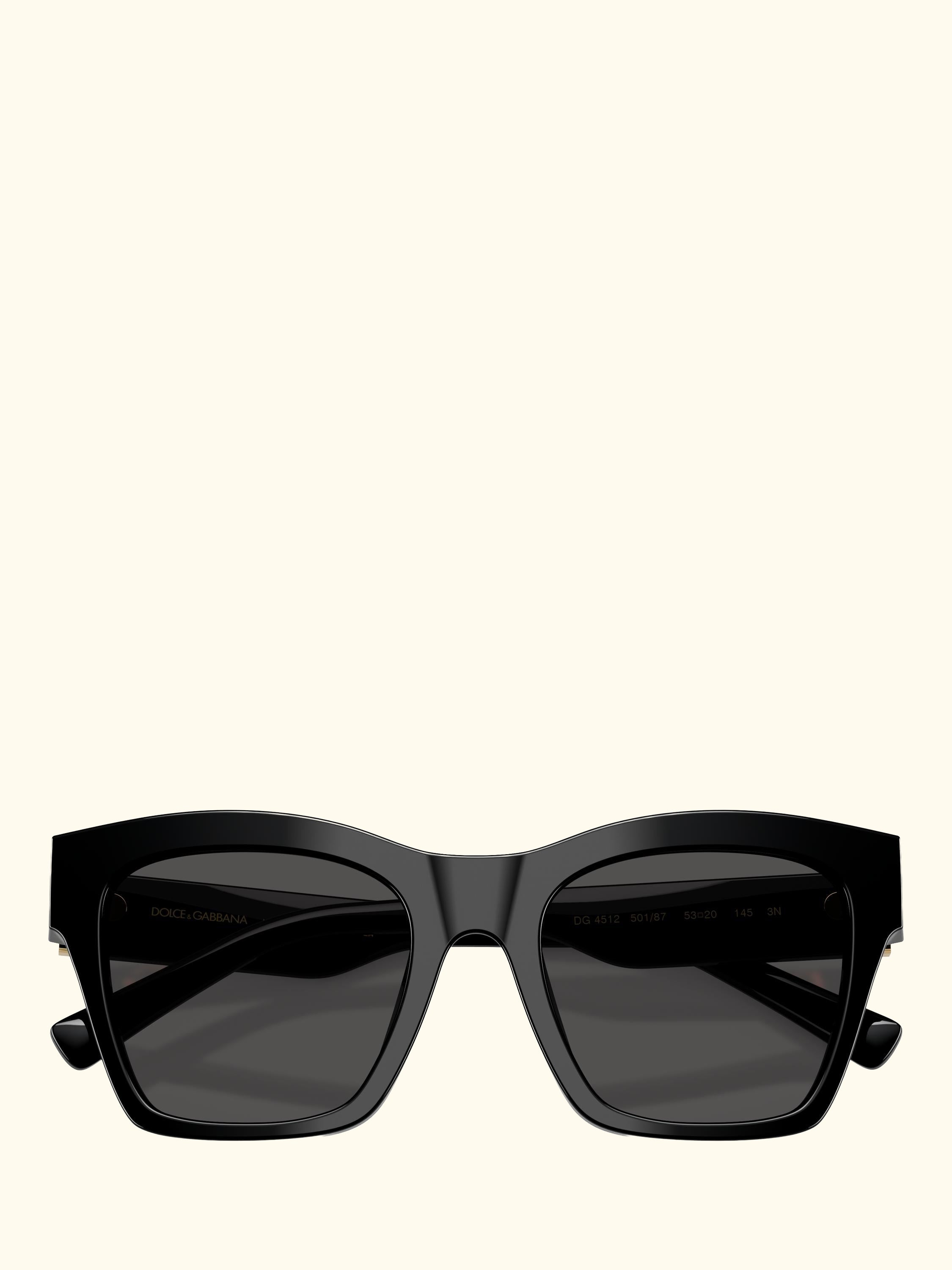 DG4512 Women's Square Sunglasses, Black/Grey