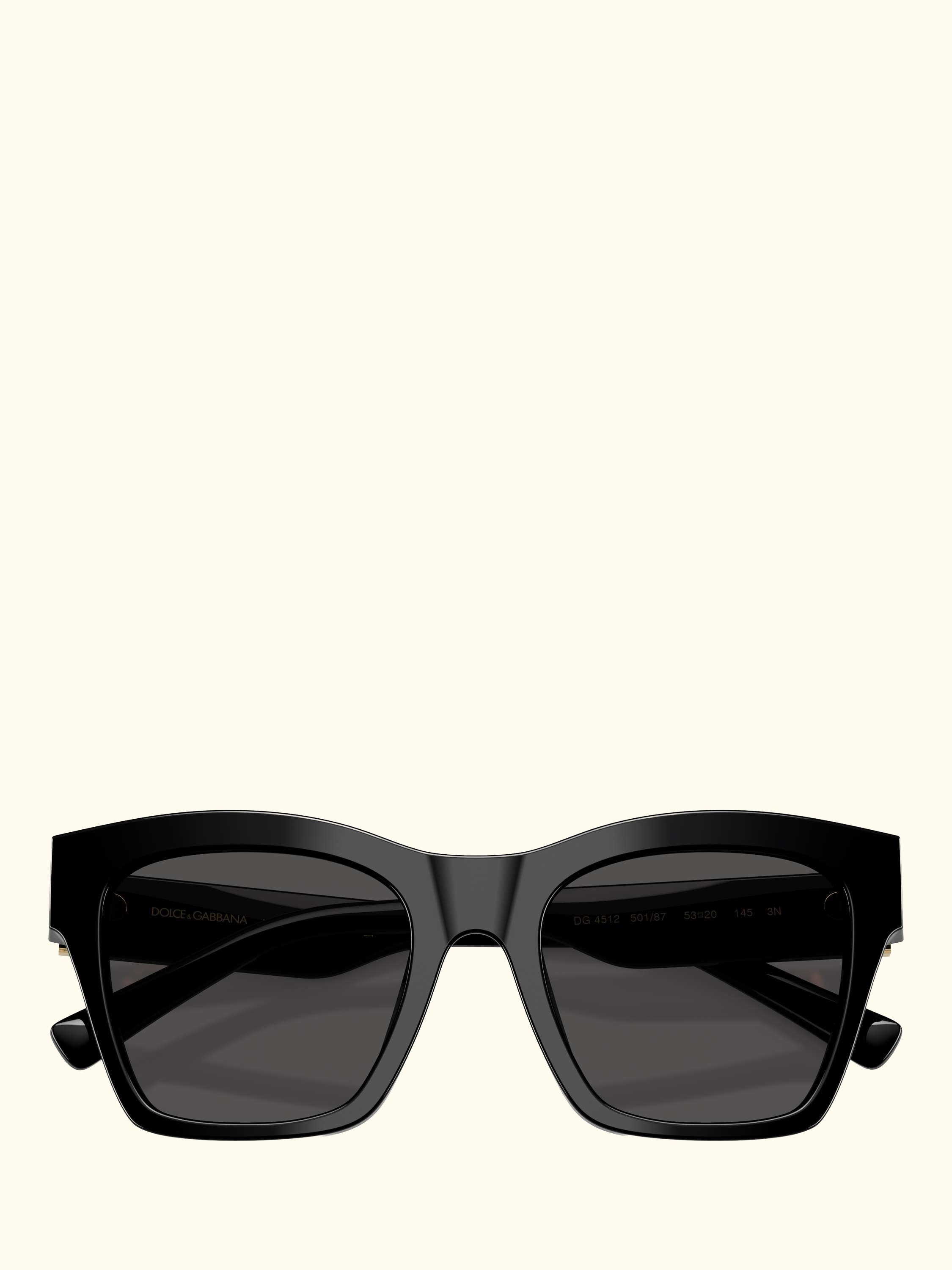 DG4512 Women's Square Sunglasses, Black/Grey