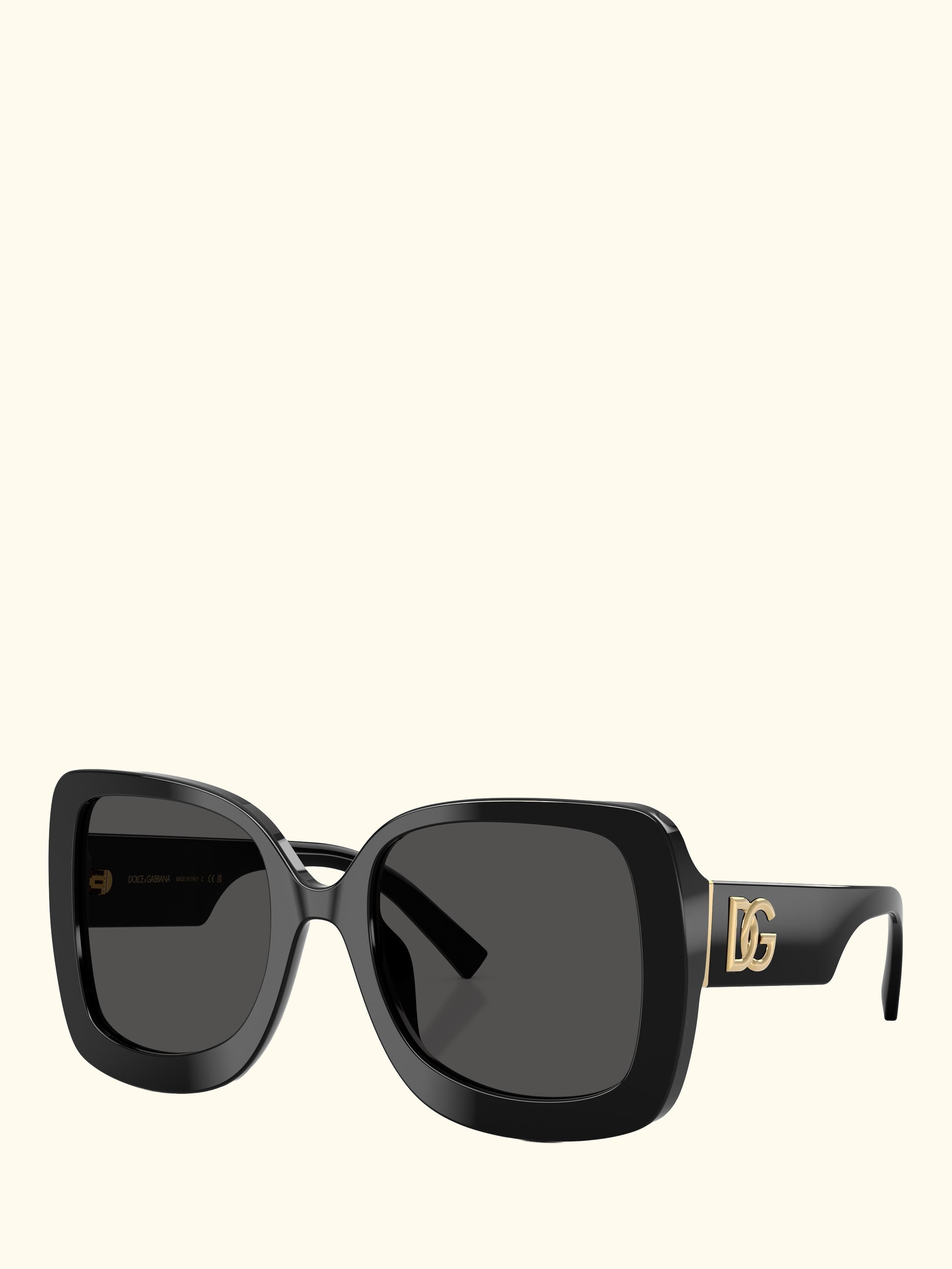 DG45135 Women's Square Sunglasses, Black/Grey