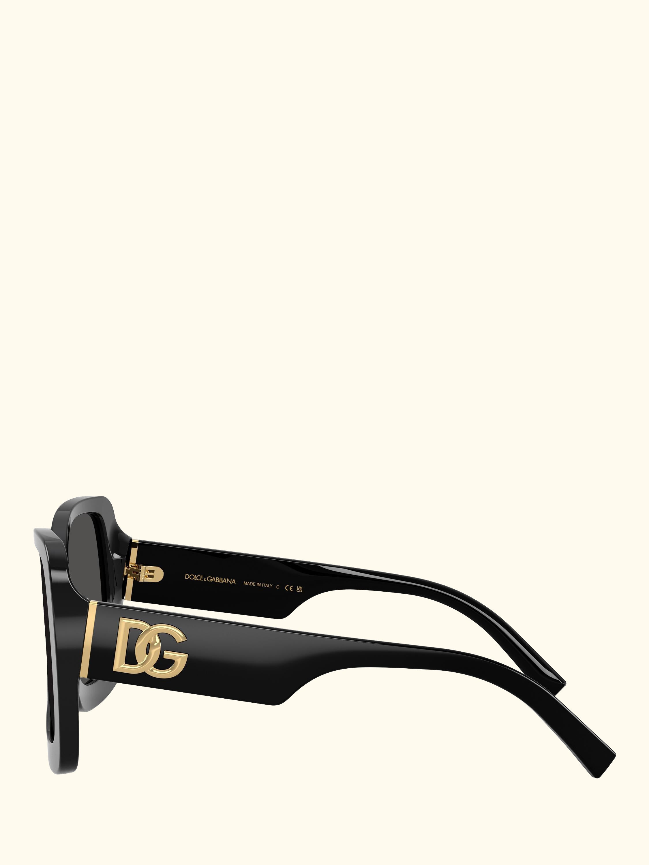DG45135 Women's Square Sunglasses, Black/Grey