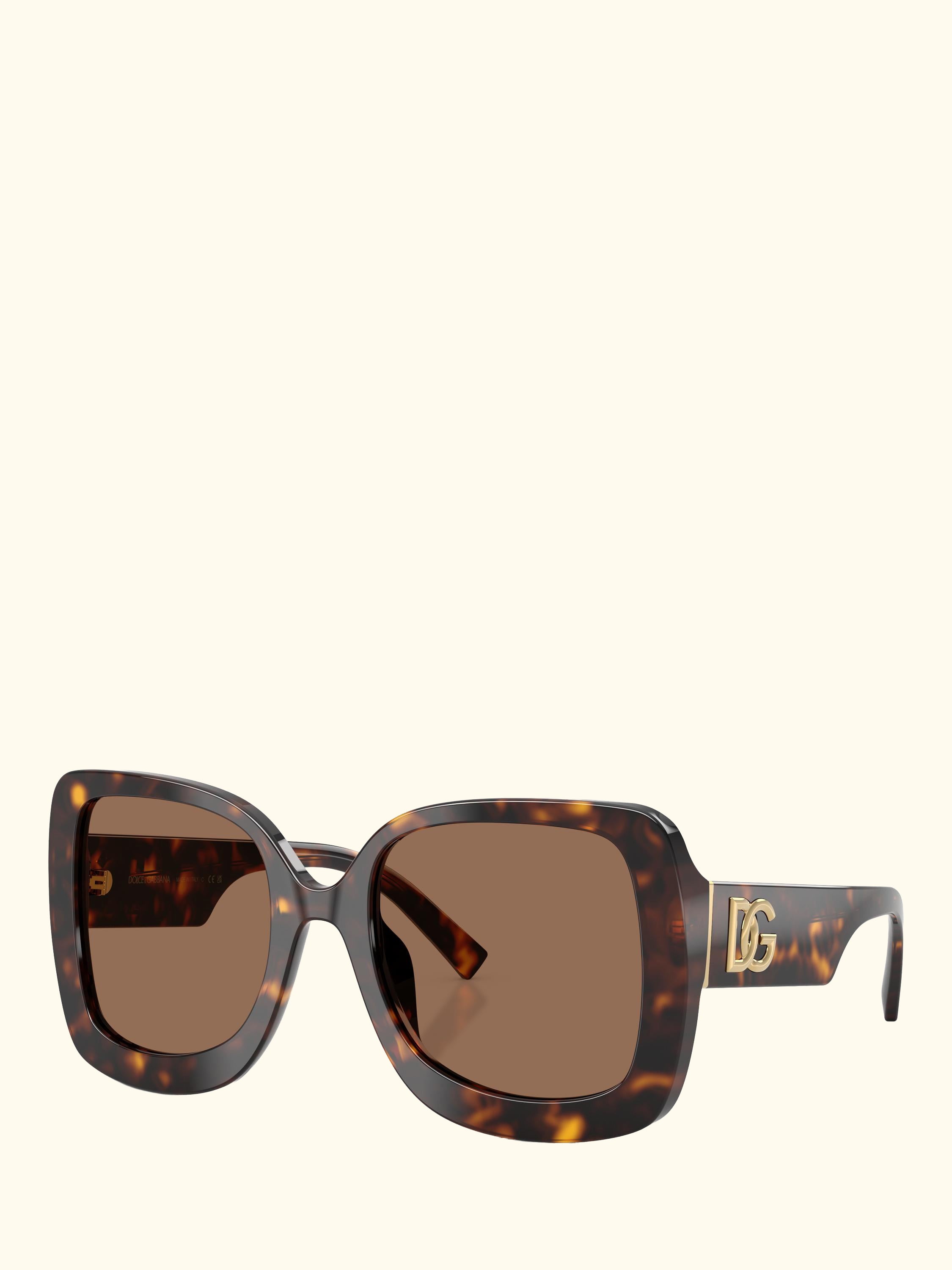 DG4513 Women's Square Sunglasses, Havana/Brown