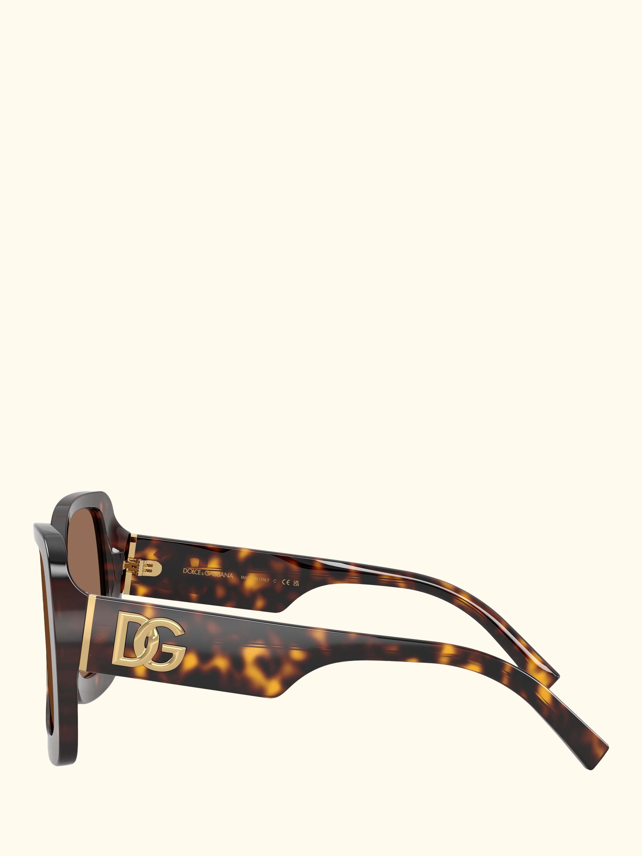 DG4513 Women's Square Sunglasses, Havana/Brown