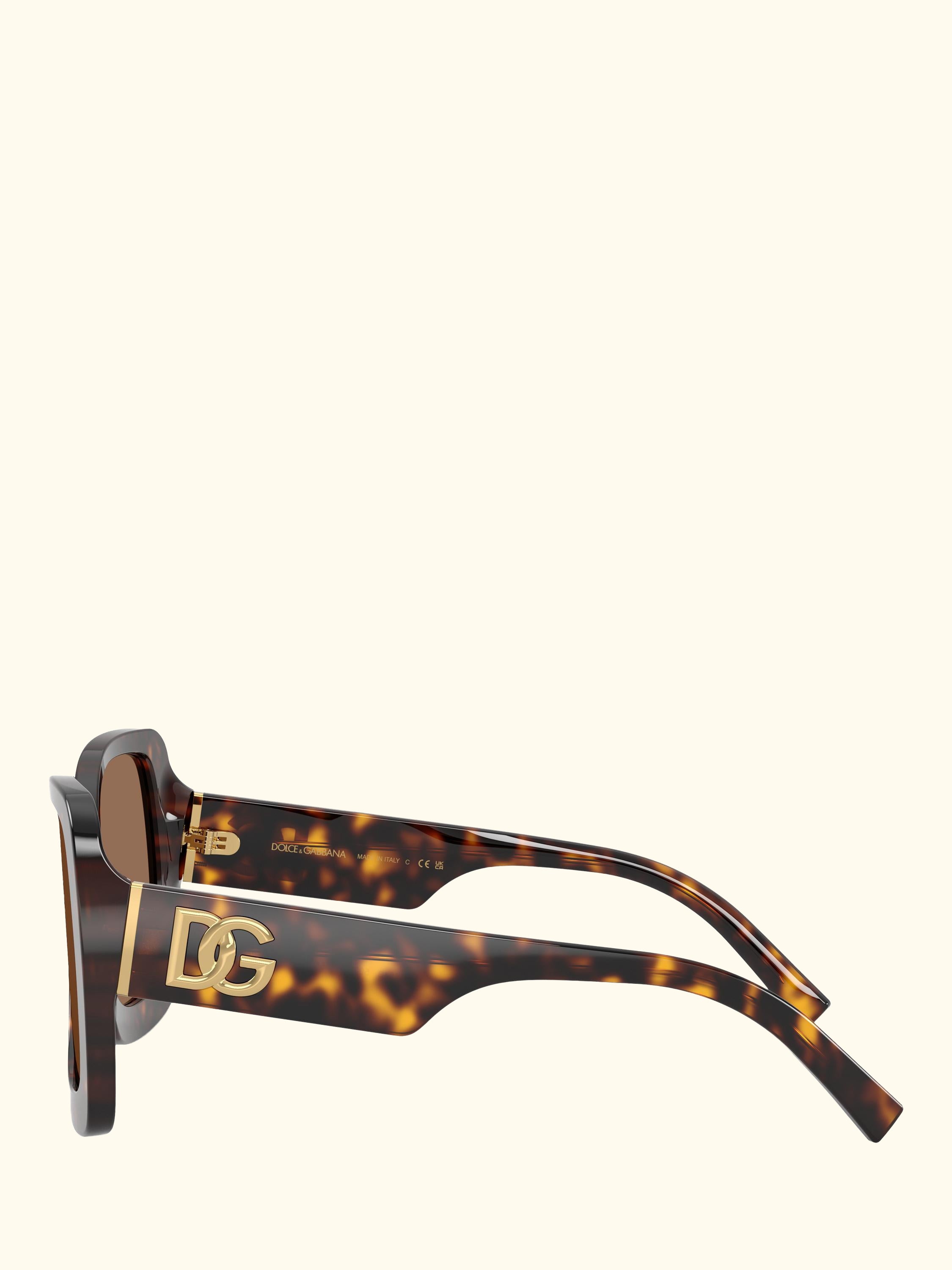 DG4513 Women's Square Sunglasses, Havana/Brown