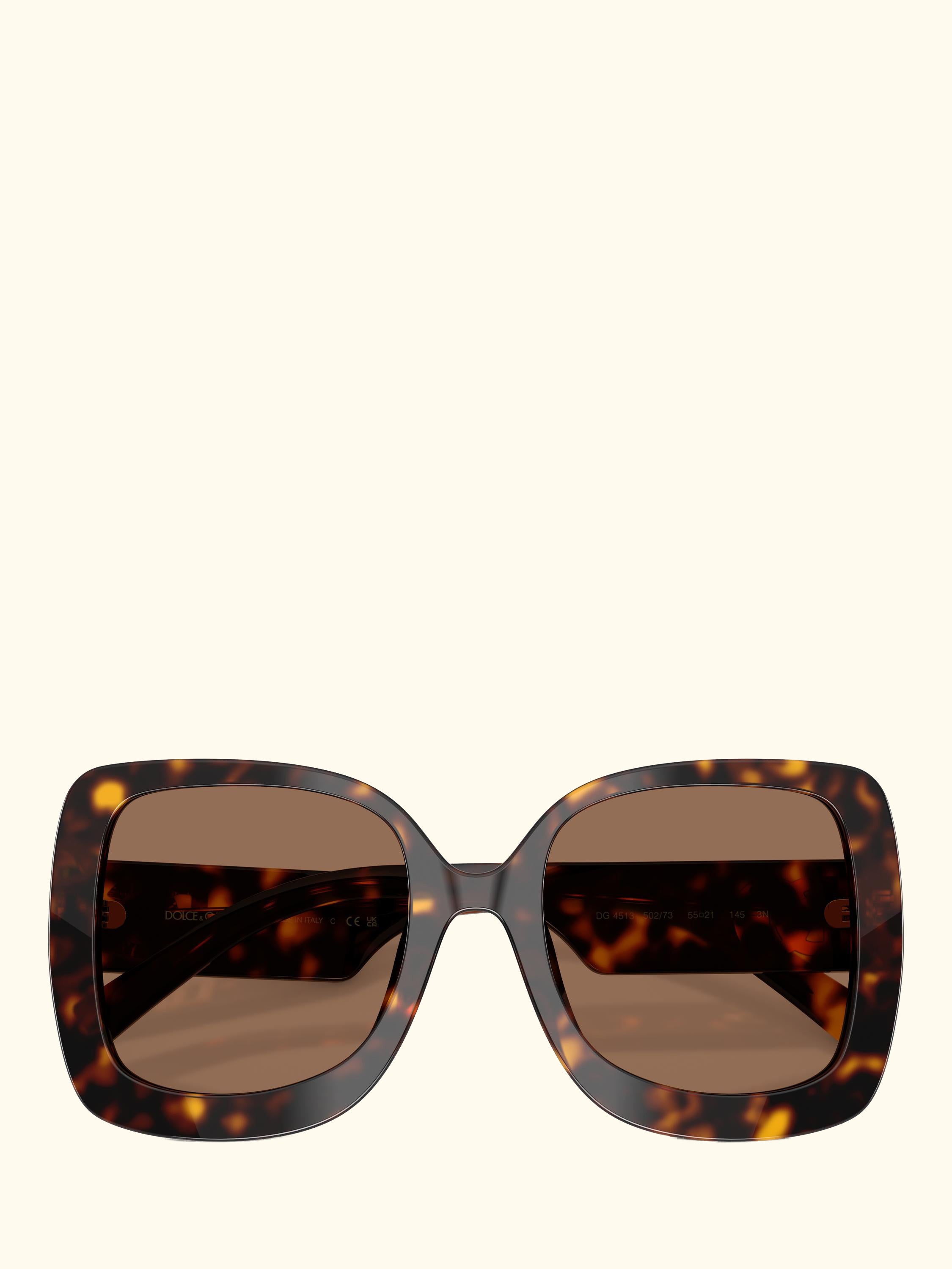 DG4513 Women's Square Sunglasses, Havana/Brown
