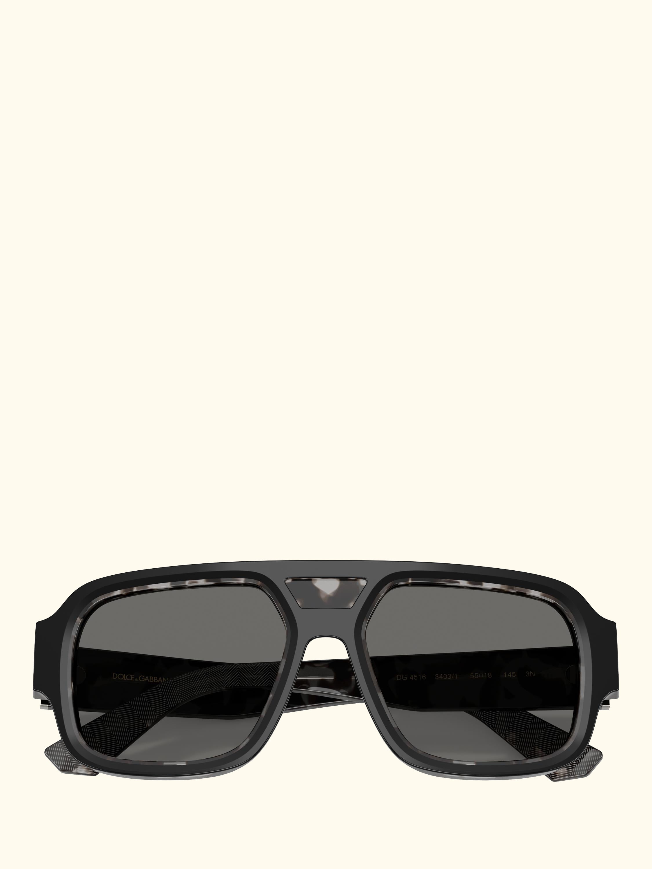 DG4516 Men's Square Sunglasses, Black/Grey
