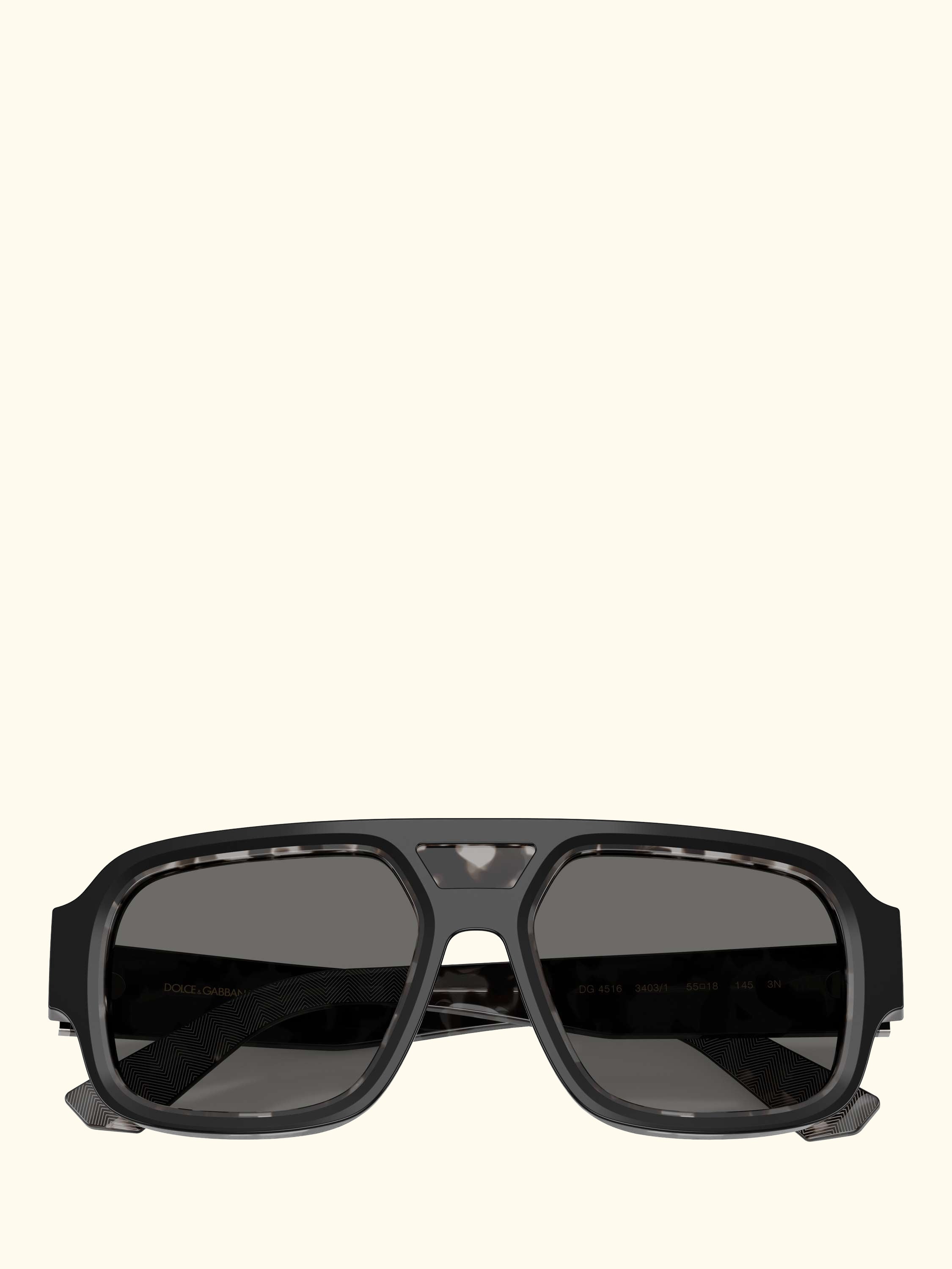 DG4516 Men's Square Sunglasses, Black/Grey
