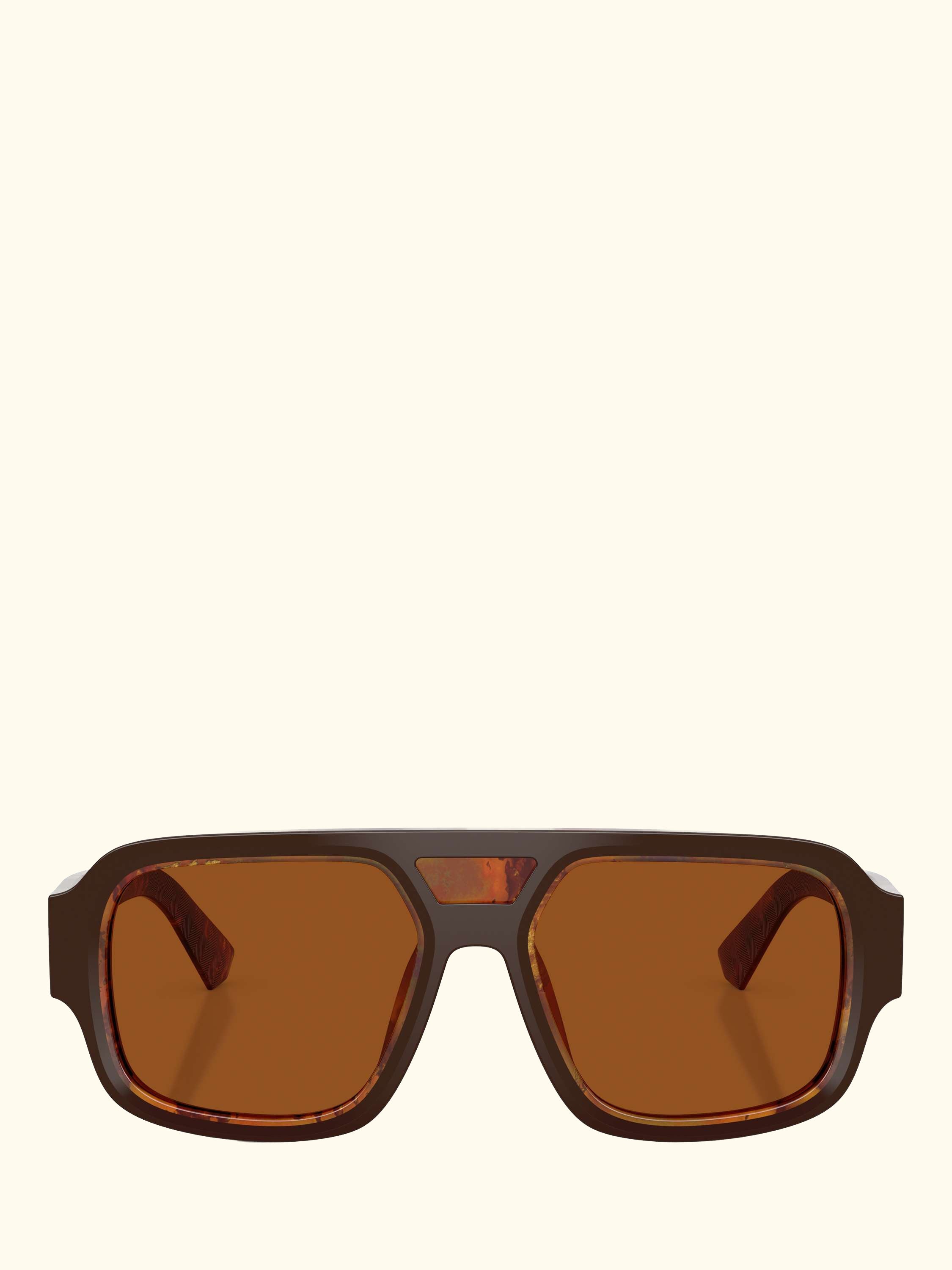 DG4516 Men's Square Sunglasses, Dark Brown/Brown