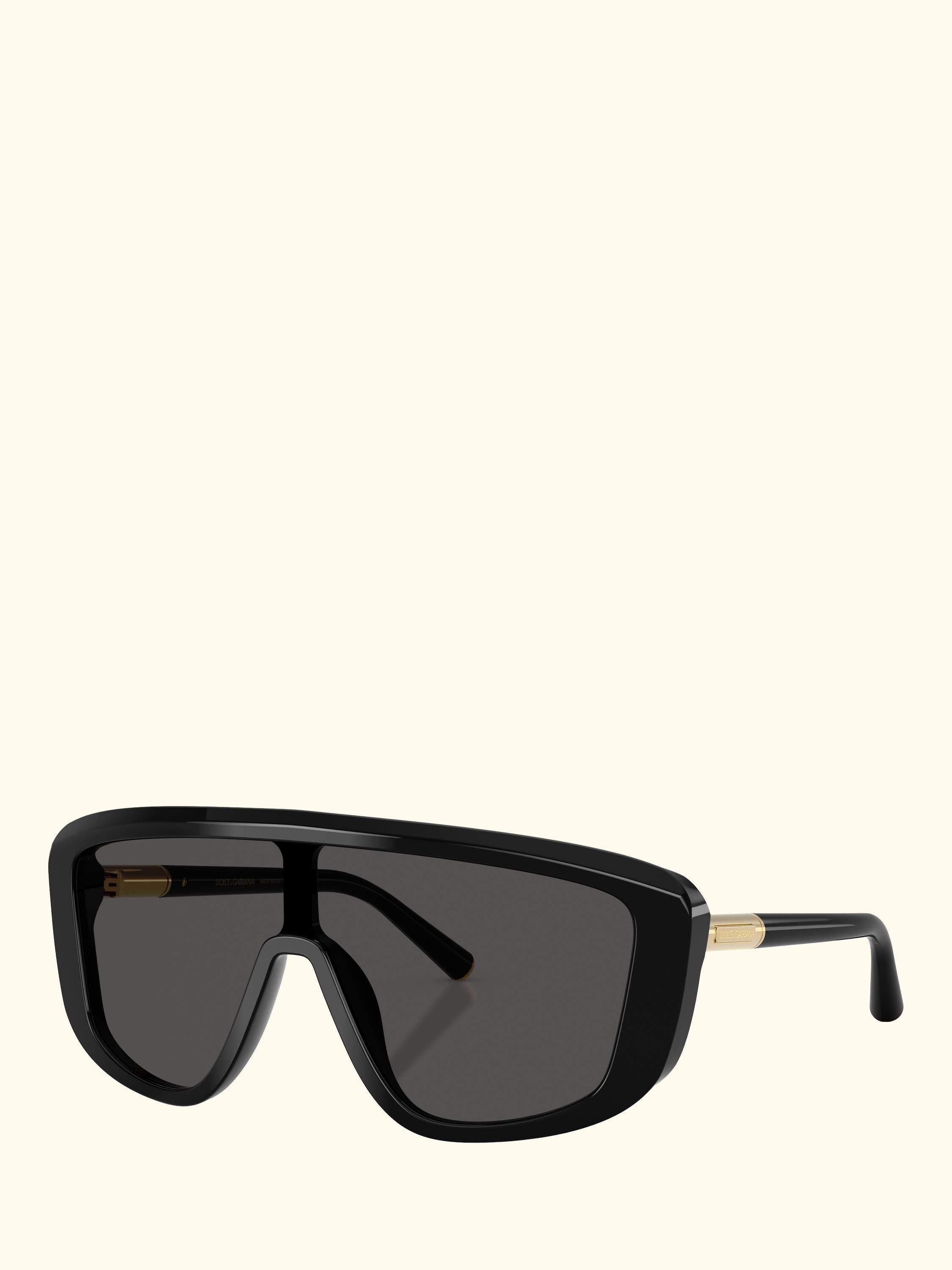 DG4520 Men's Rectangular Sunglasses, Black