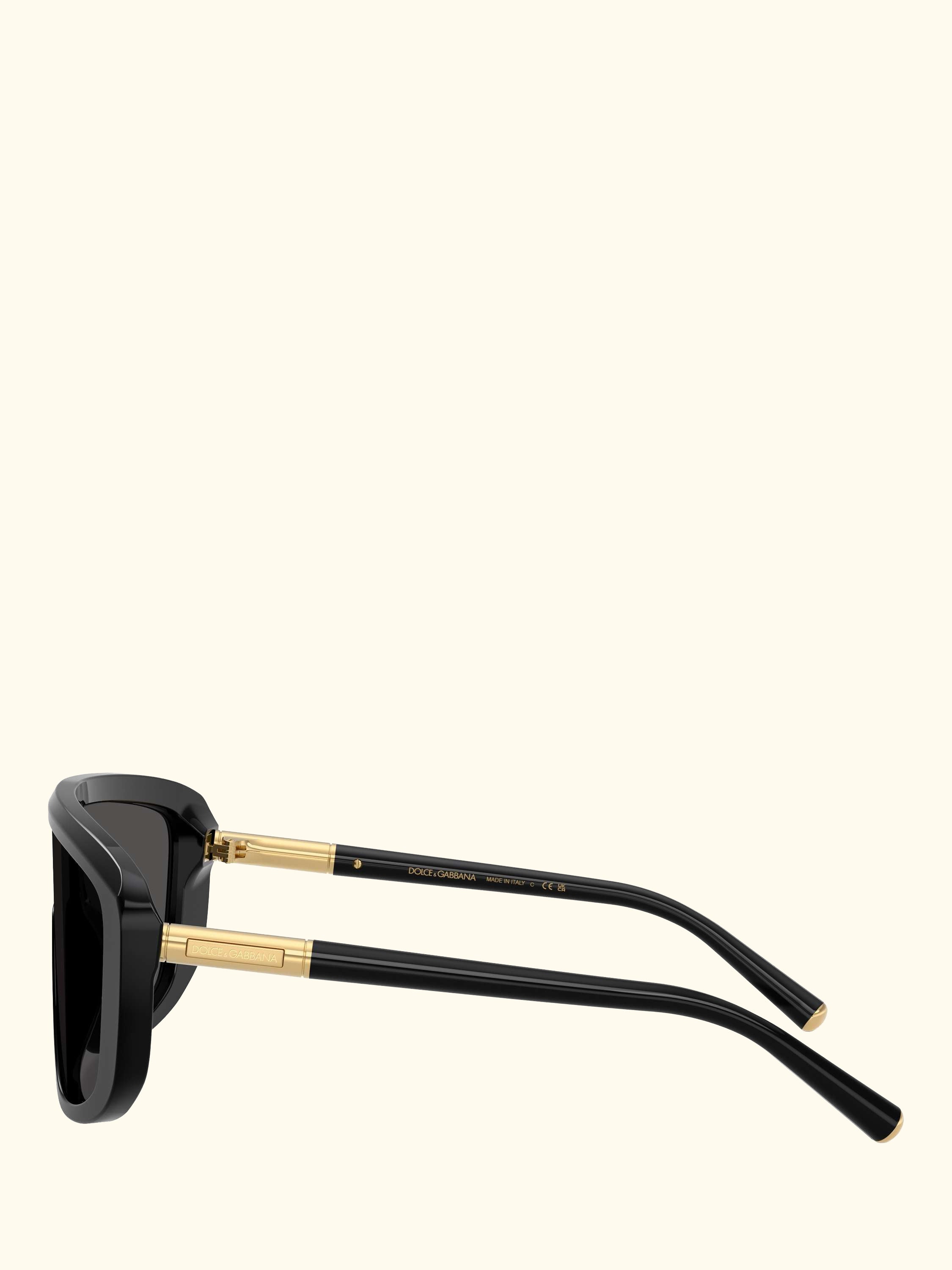 DG4520 Men's Rectangular Sunglasses, Black