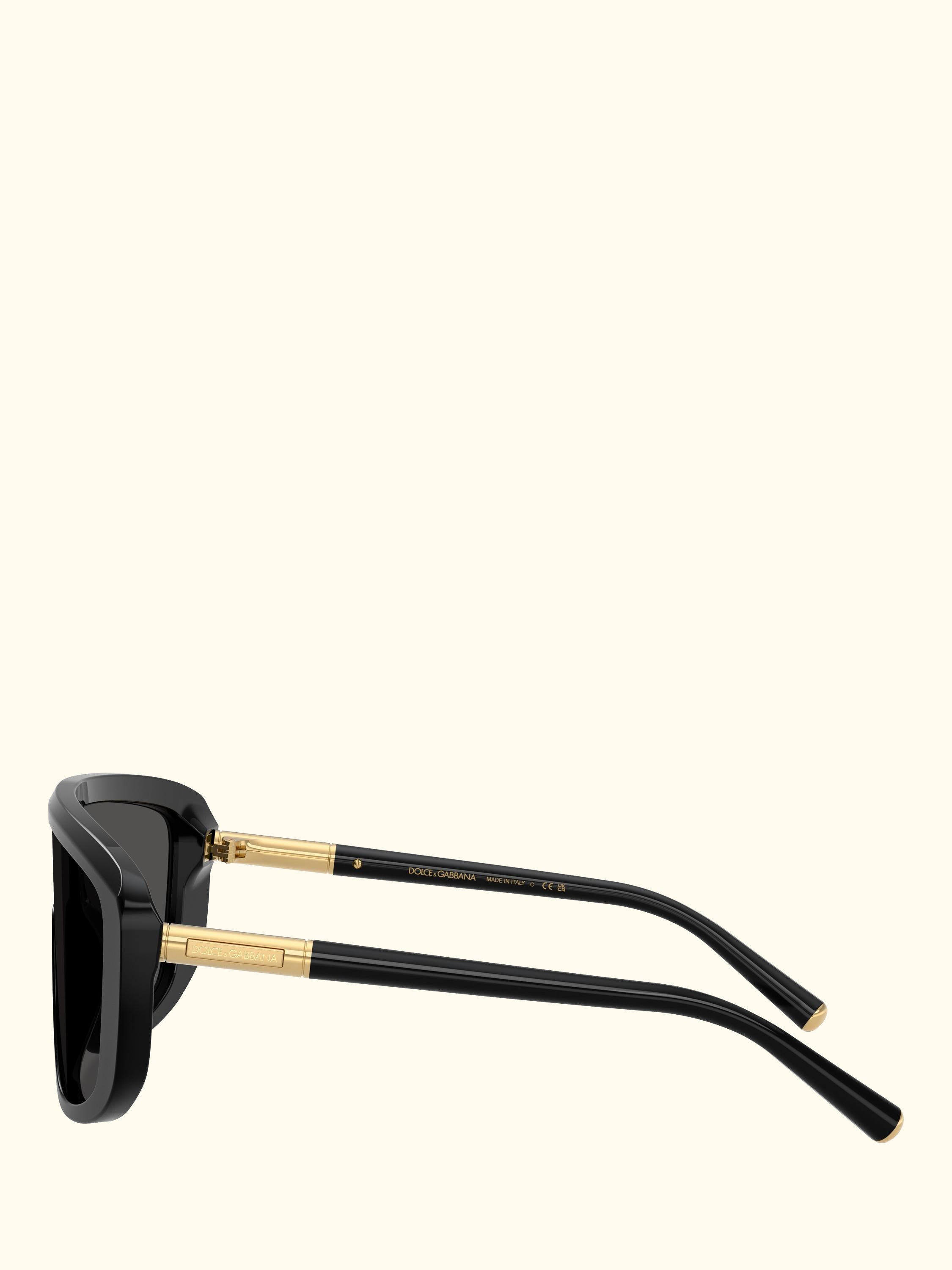 DG4520 Men's Rectangular Sunglasses, Black