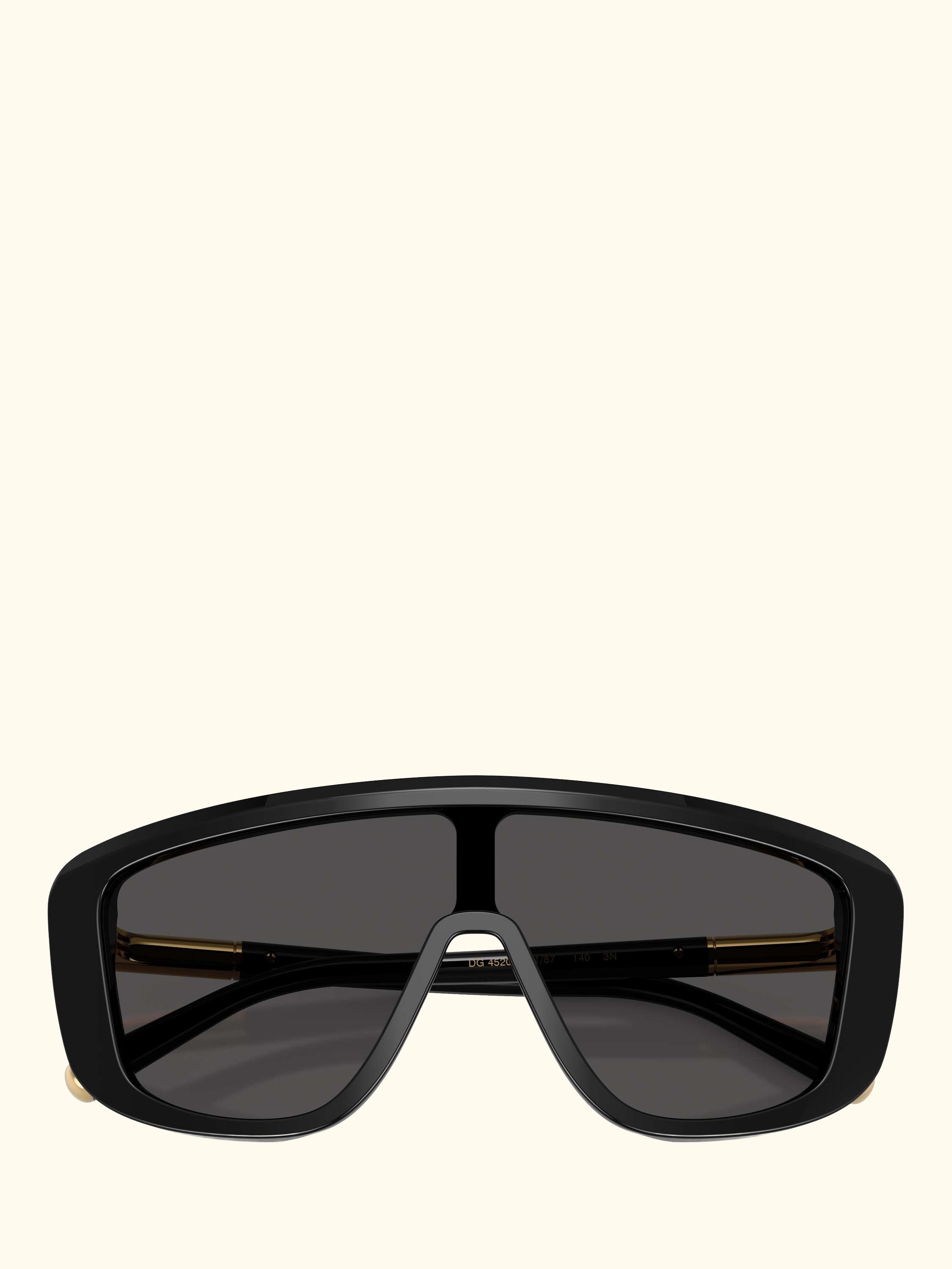 DG4520 Men's Rectangular Sunglasses, Black