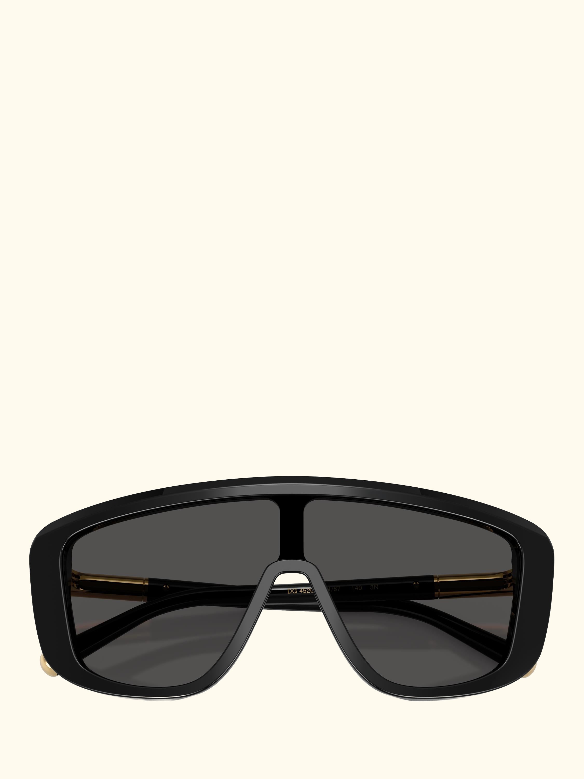 DG4520 Men's Rectangular Sunglasses, Black