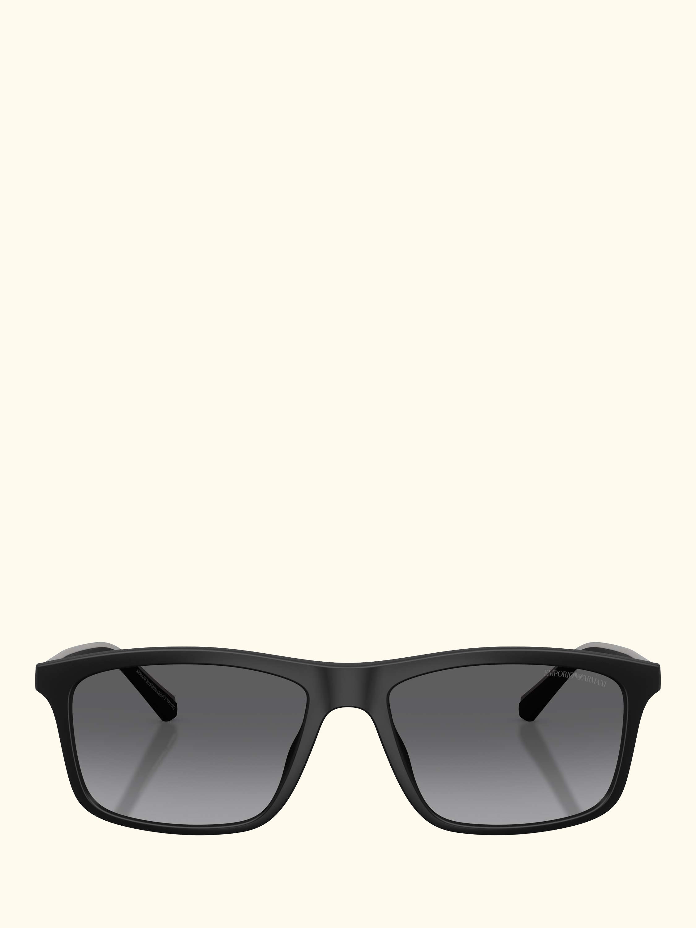 EA4257 Men's Rectangular Sunglasses, Matte Black/Grey Gradient