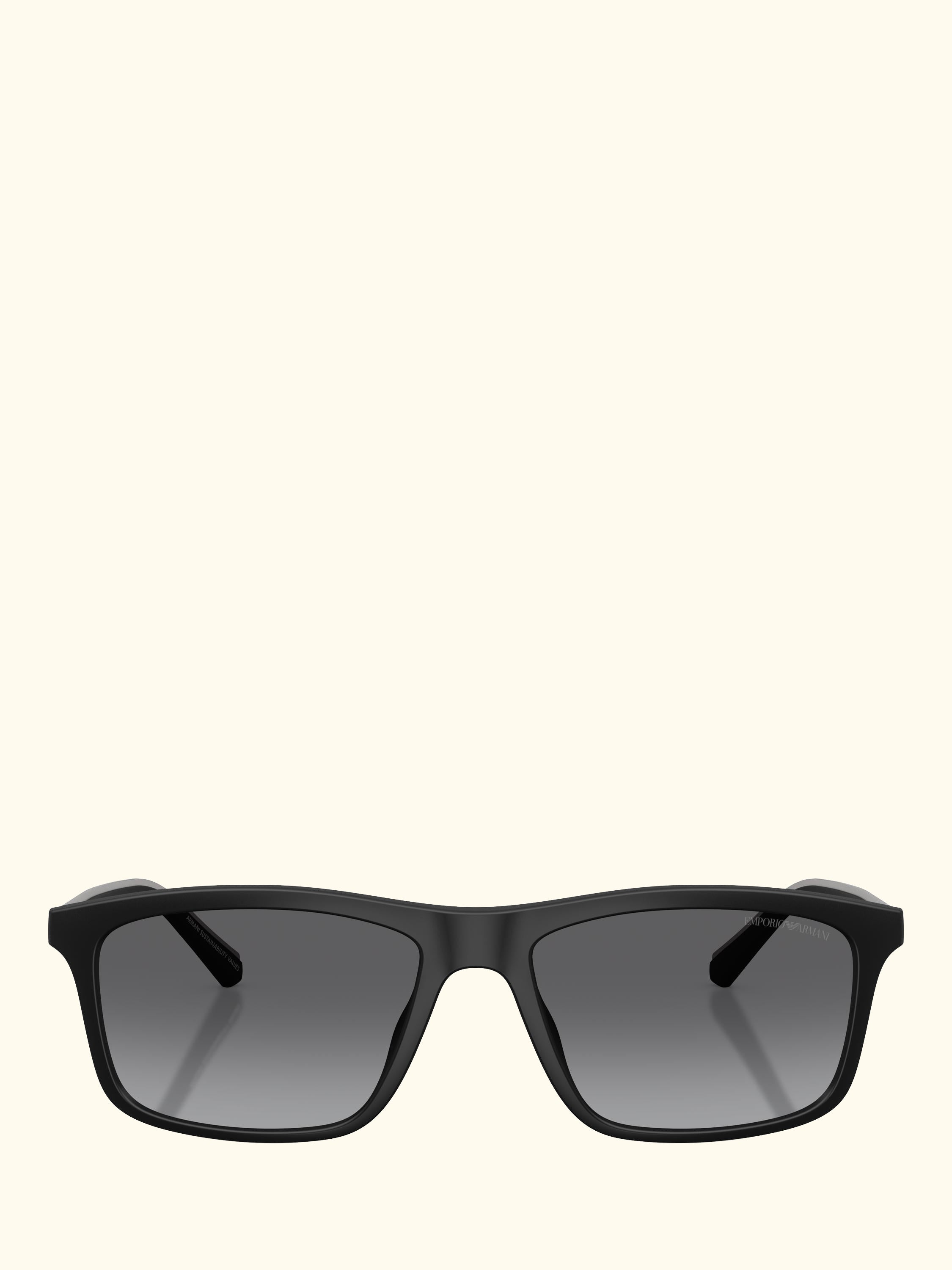 EA4257 Men's Rectangular Sunglasses, Matte Black/Grey Gradient