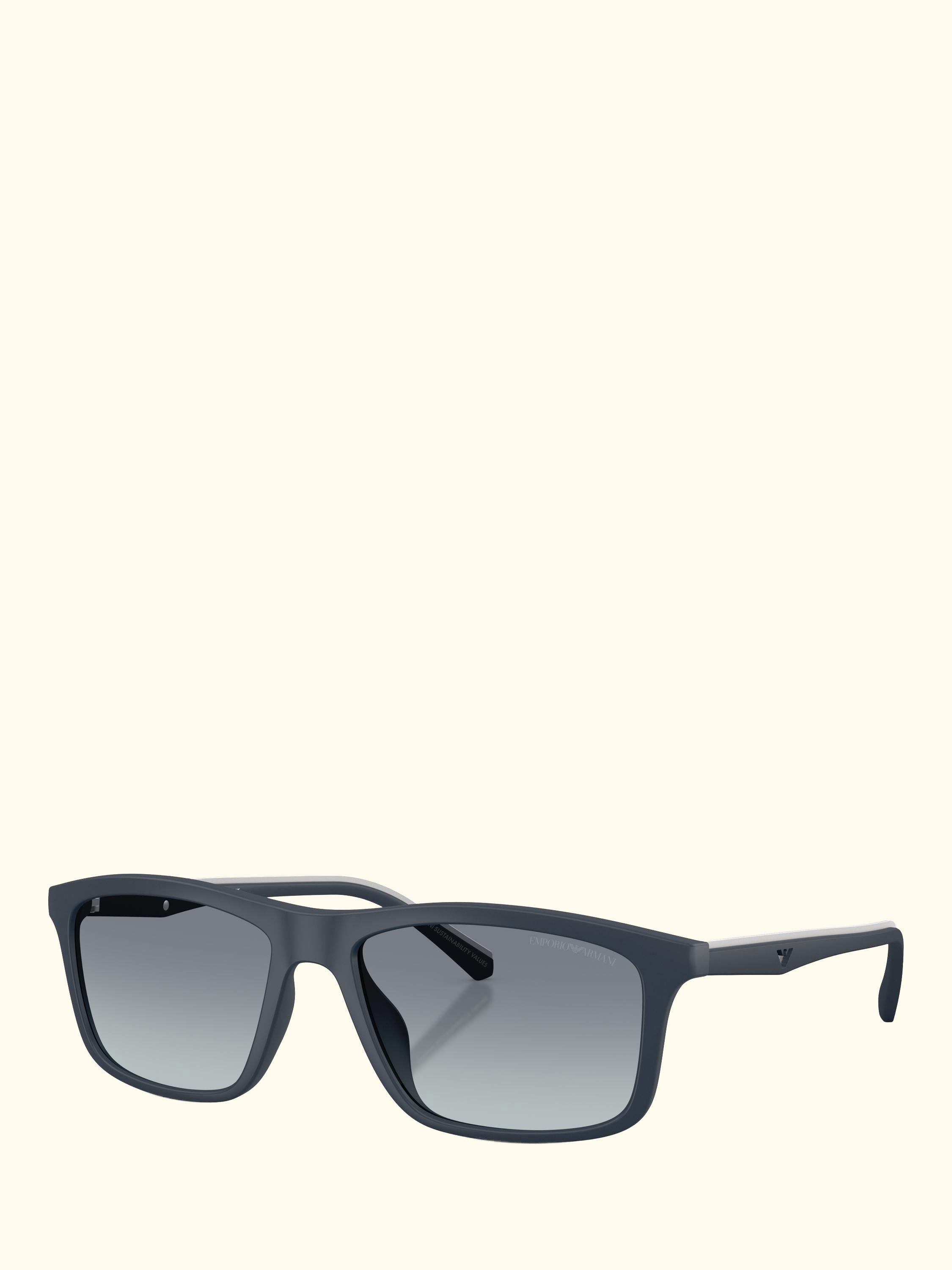 EA4257 Men's Rectangular Sunglasses, Matte Blue/Blue Gradient