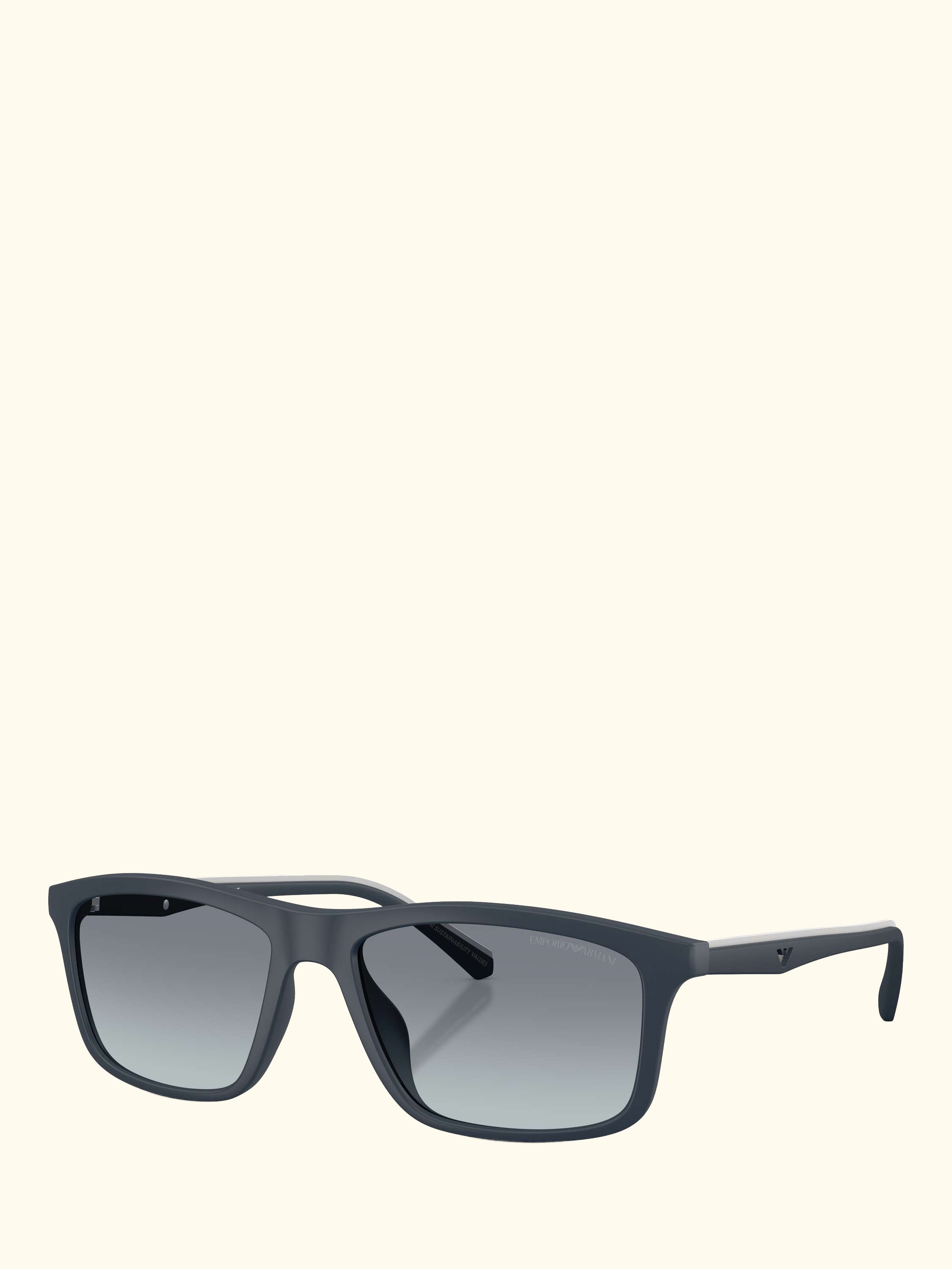 EA4257 Men's Rectangular Sunglasses, Matte Blue/Blue Gradient