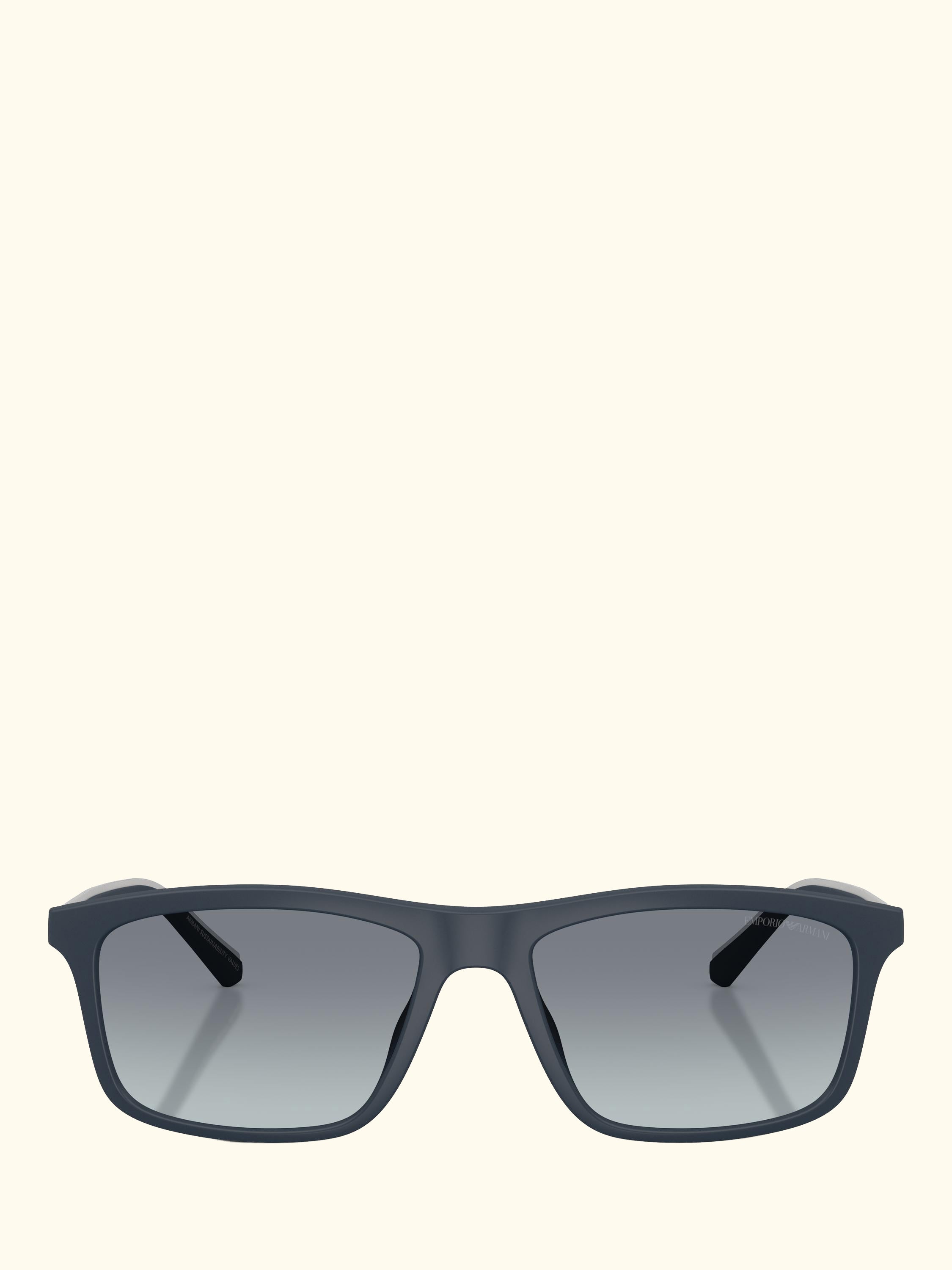 EA4257 Men's Rectangular Sunglasses, Matte Blue/Blue Gradient