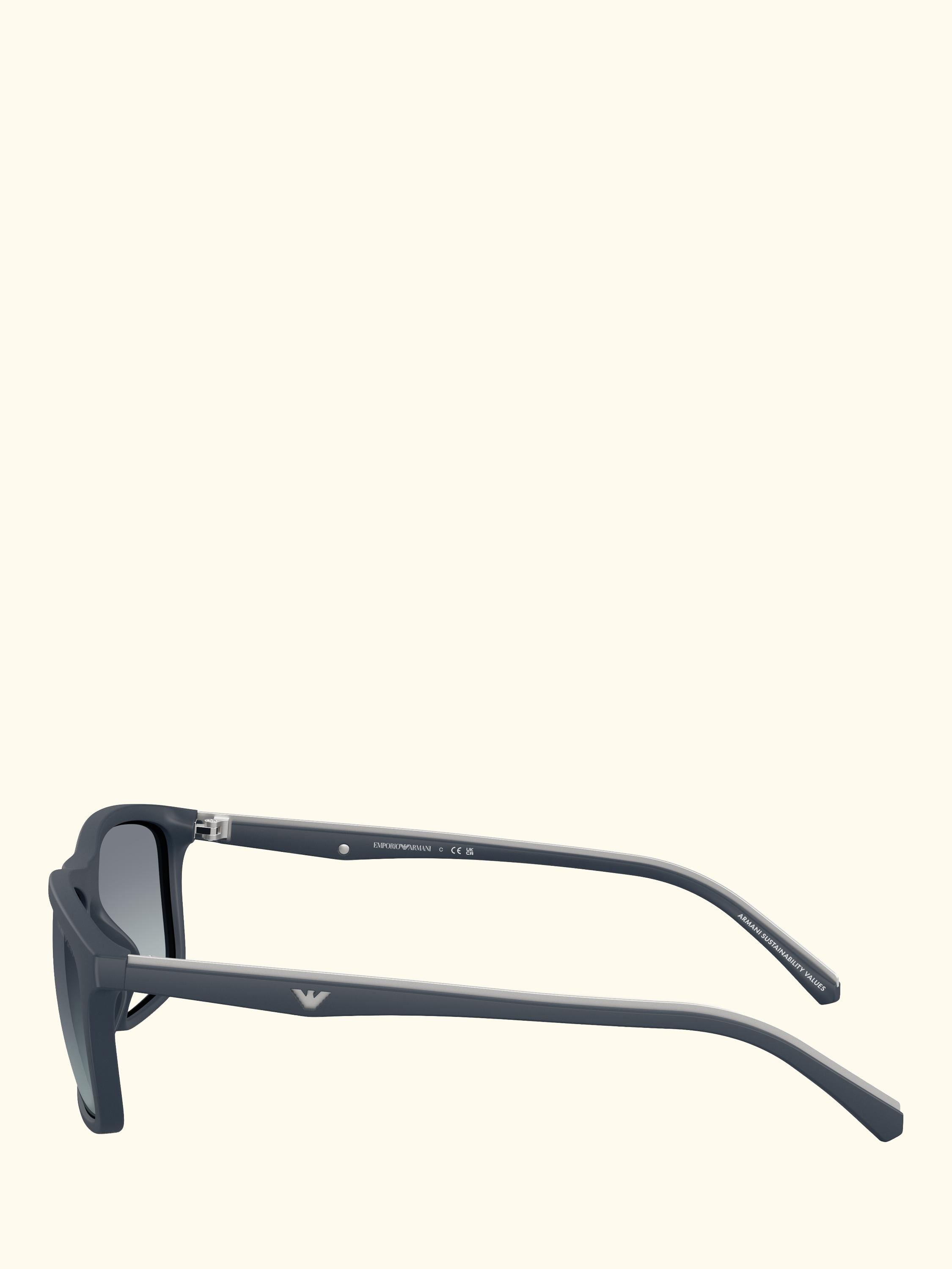 EA4257 Men's Rectangular Sunglasses, Matte Blue/Blue Gradient
