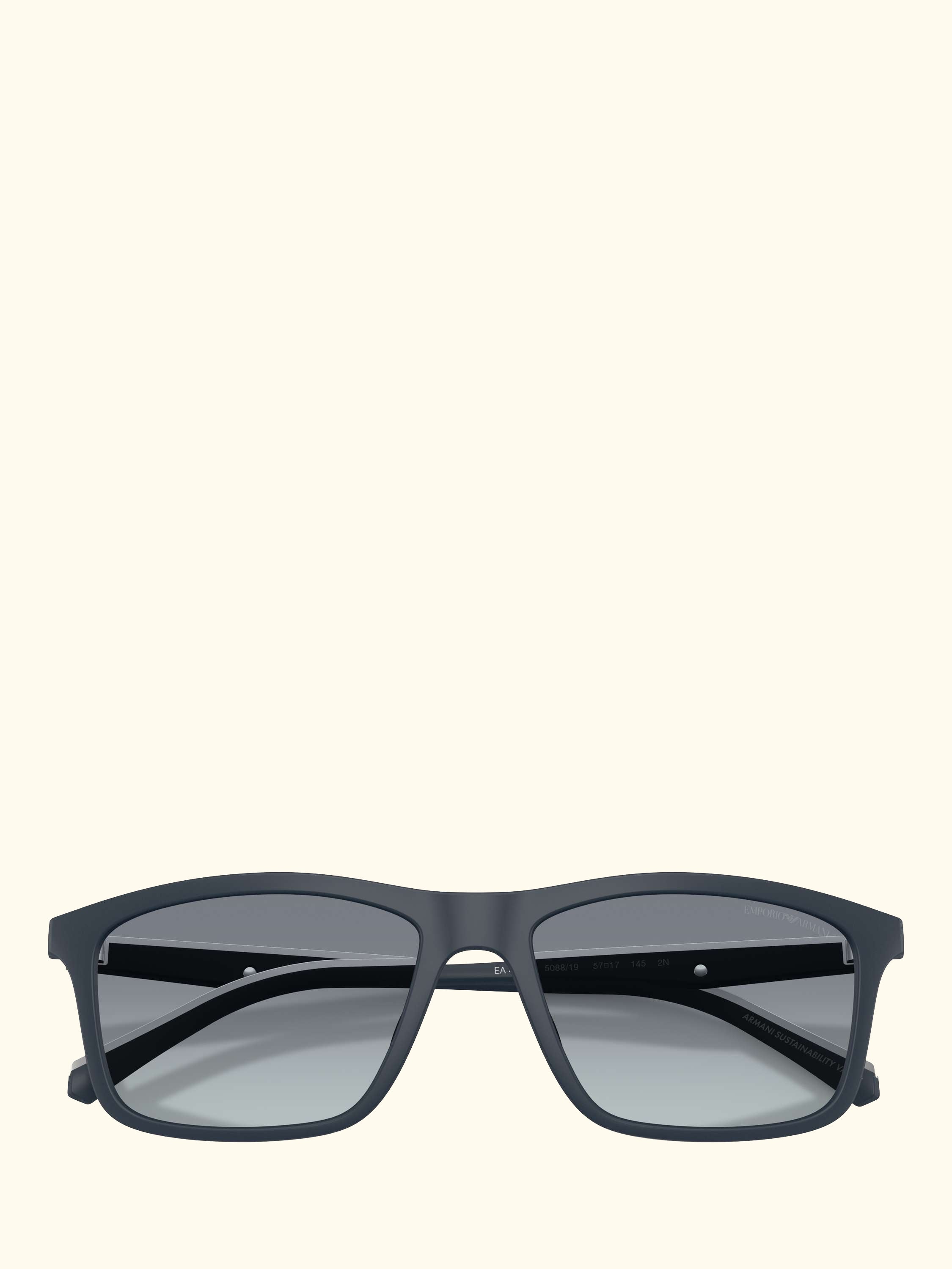 EA4257 Men's Rectangular Sunglasses, Matte Blue/Blue Gradient
