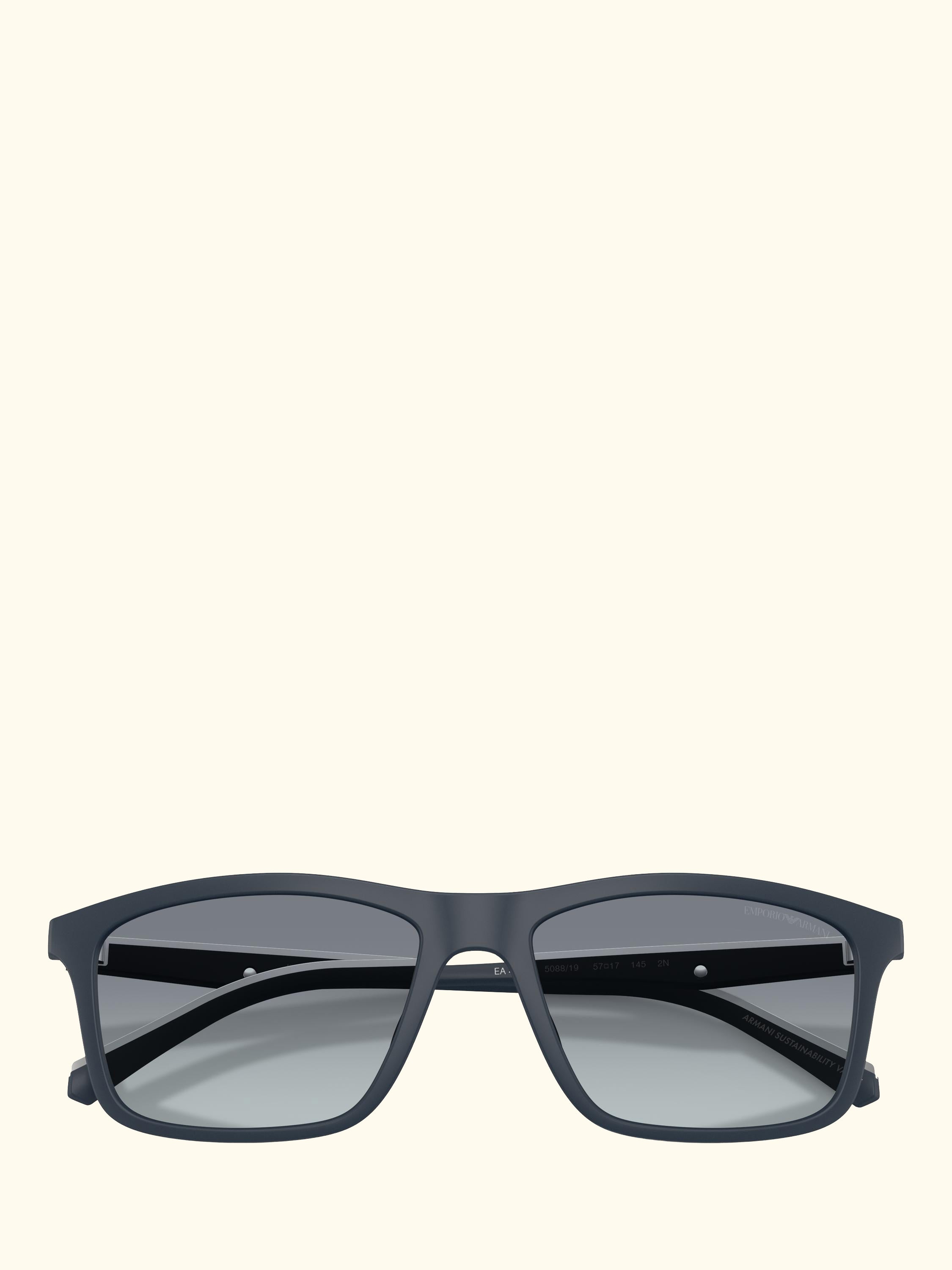 EA4257 Men's Rectangular Sunglasses, Matte Blue/Blue Gradient