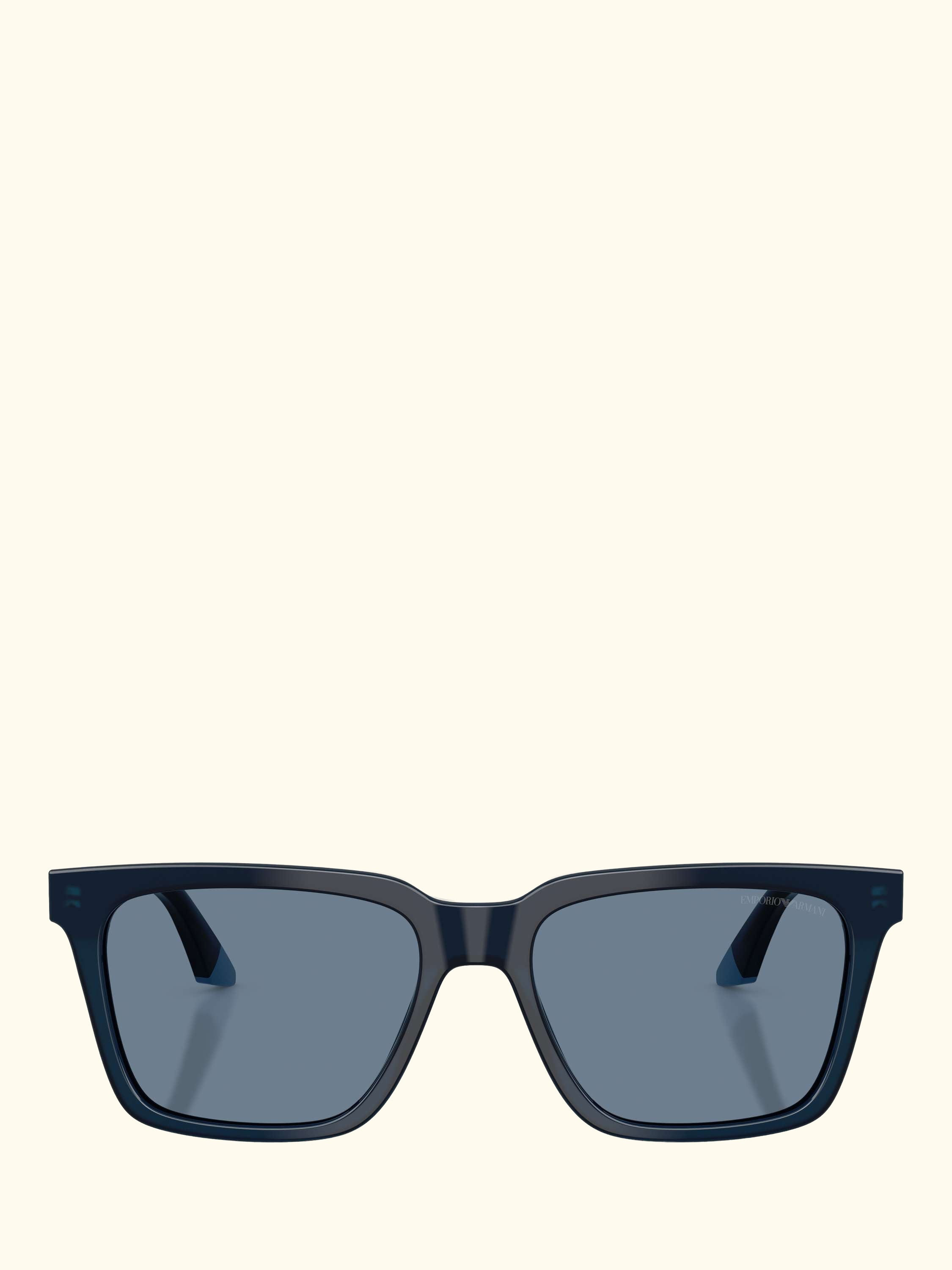 EA4260 Men's Polarised Square Sunglasses, Shiny Opal Blue/Light Blue