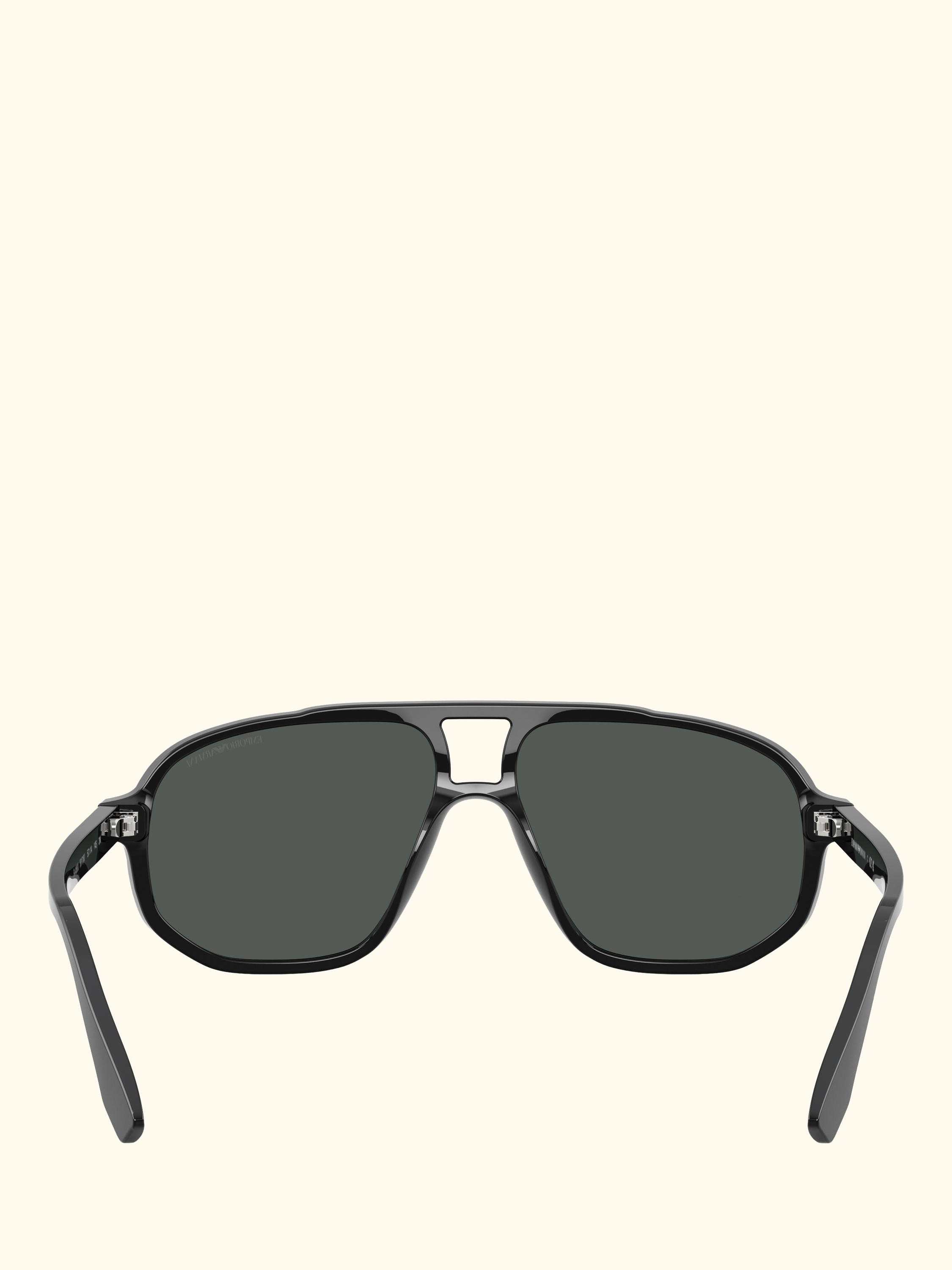 EA4263 Men's Aviator Sunglasses, Shiny Black/Grey
