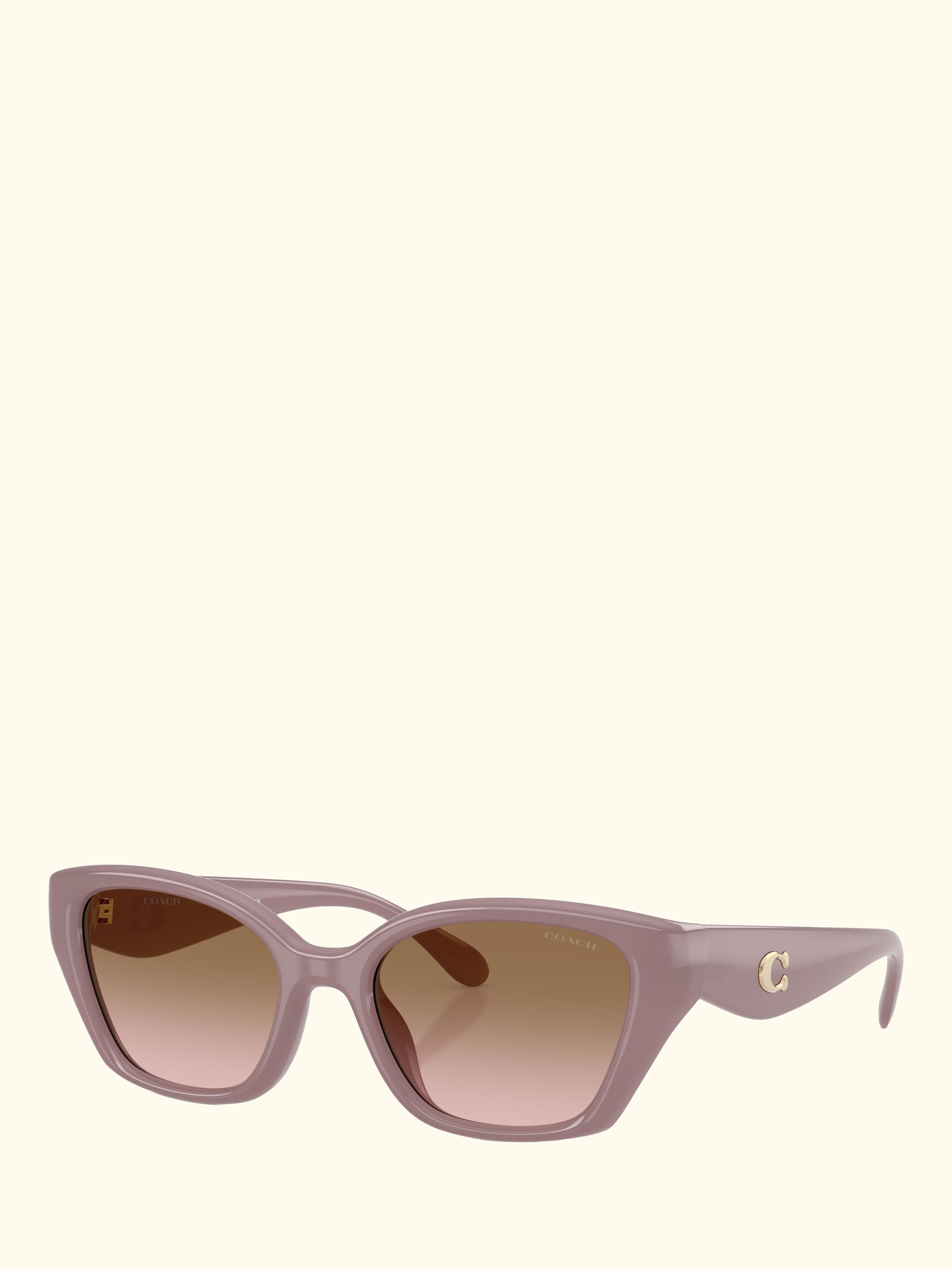 HC8434 Women's Irregular Sunglasses, Milky Putty/Brown Gradient