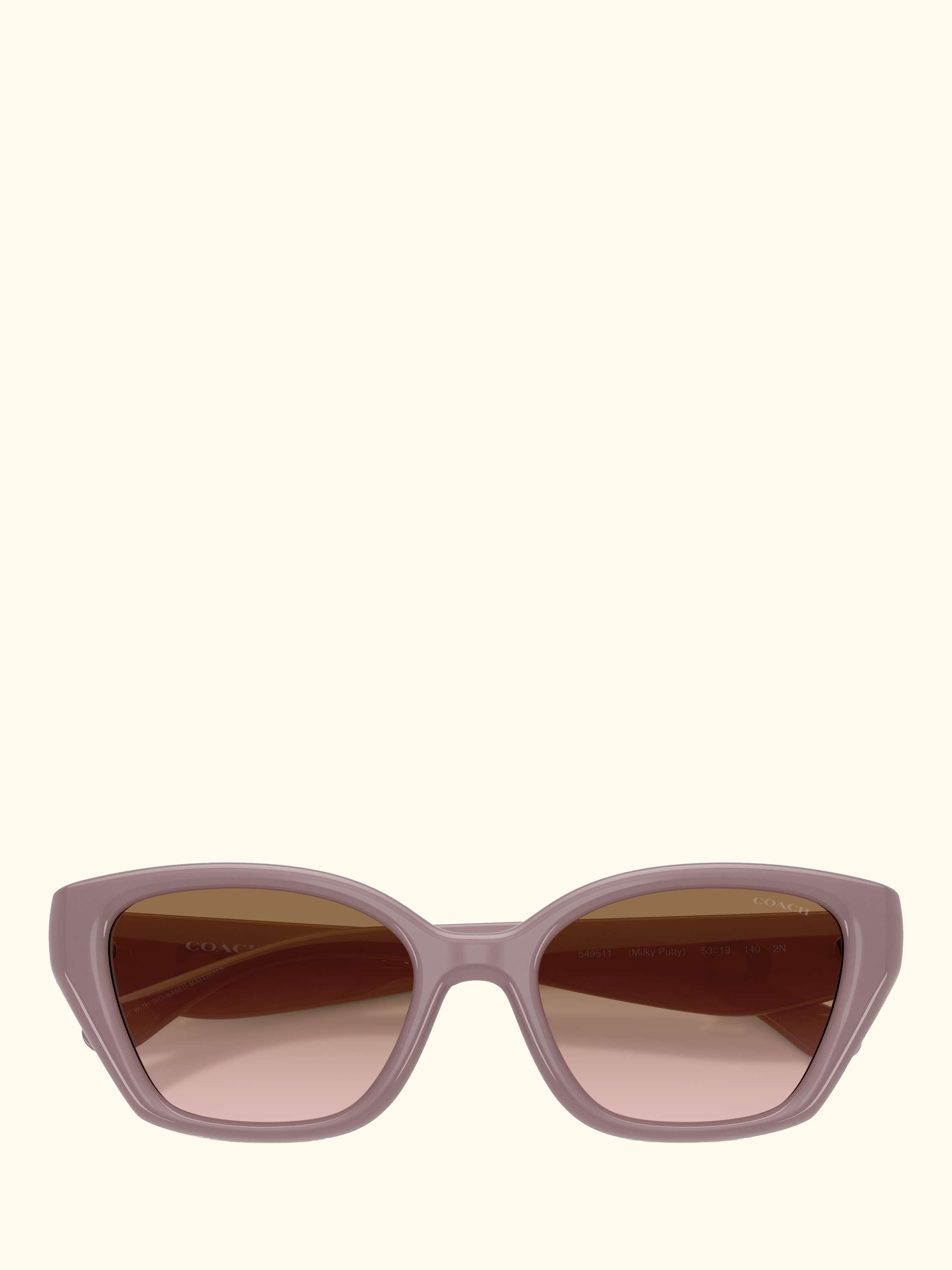 HC8434 Women's Irregular Sunglasses, Milky Putty/Brown Gradient