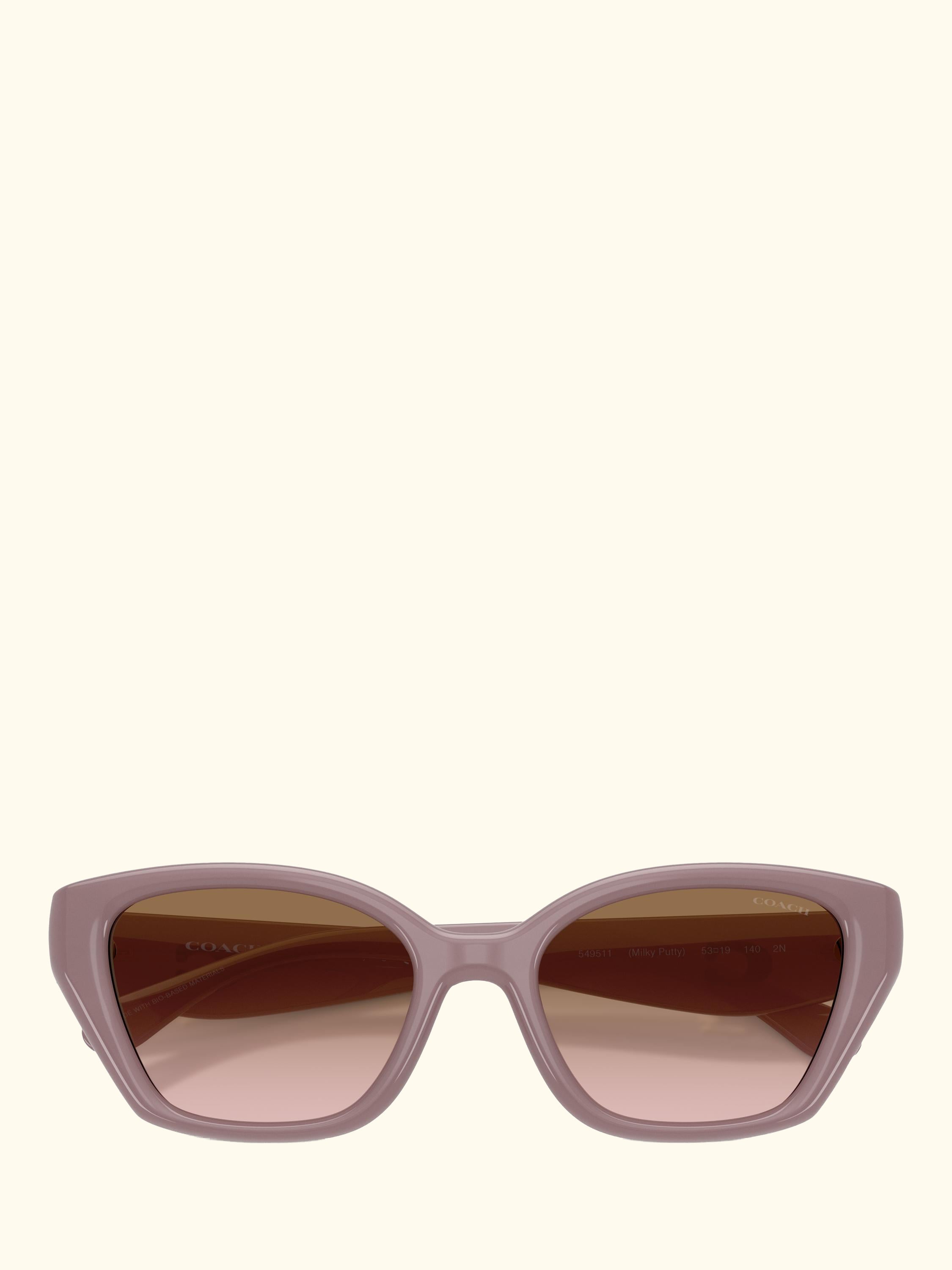 HC8434 Women's Irregular Sunglasses, Milky Putty/Brown Gradient