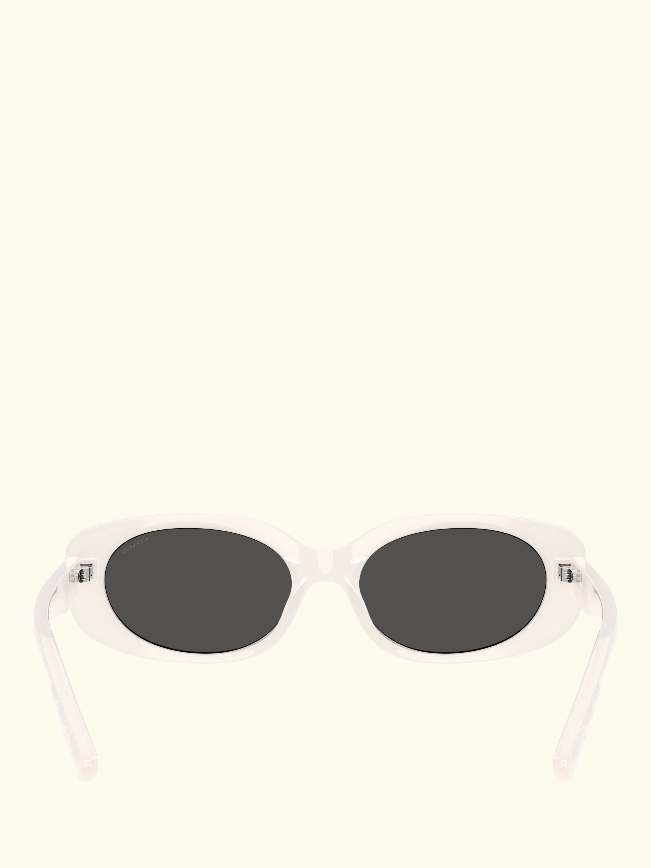 HC8443 Women's Oval Sunglasses, Milky Cloud/Grey