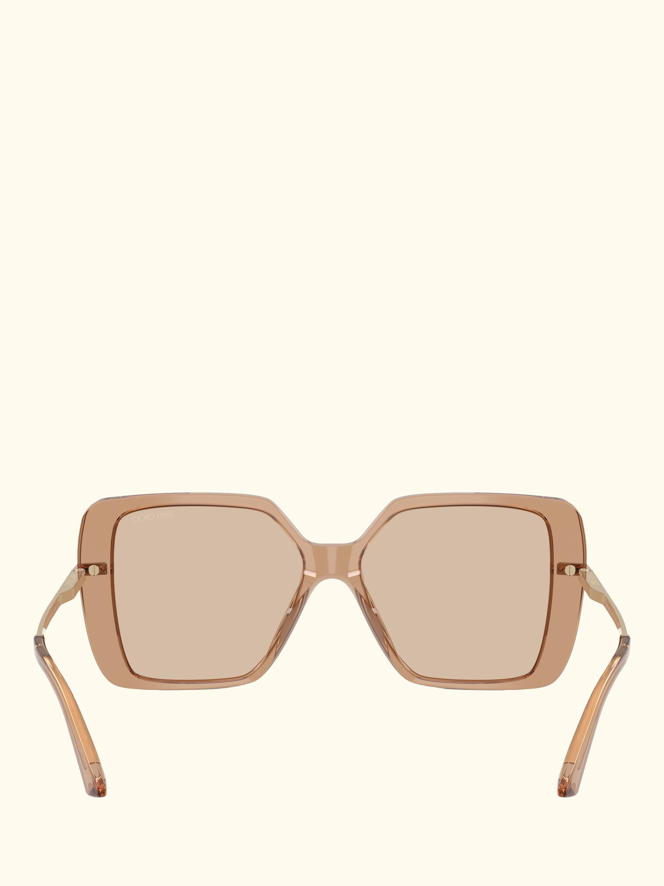 JC5048 Women's Square Sunglasses, Transparent Tan/Brown
