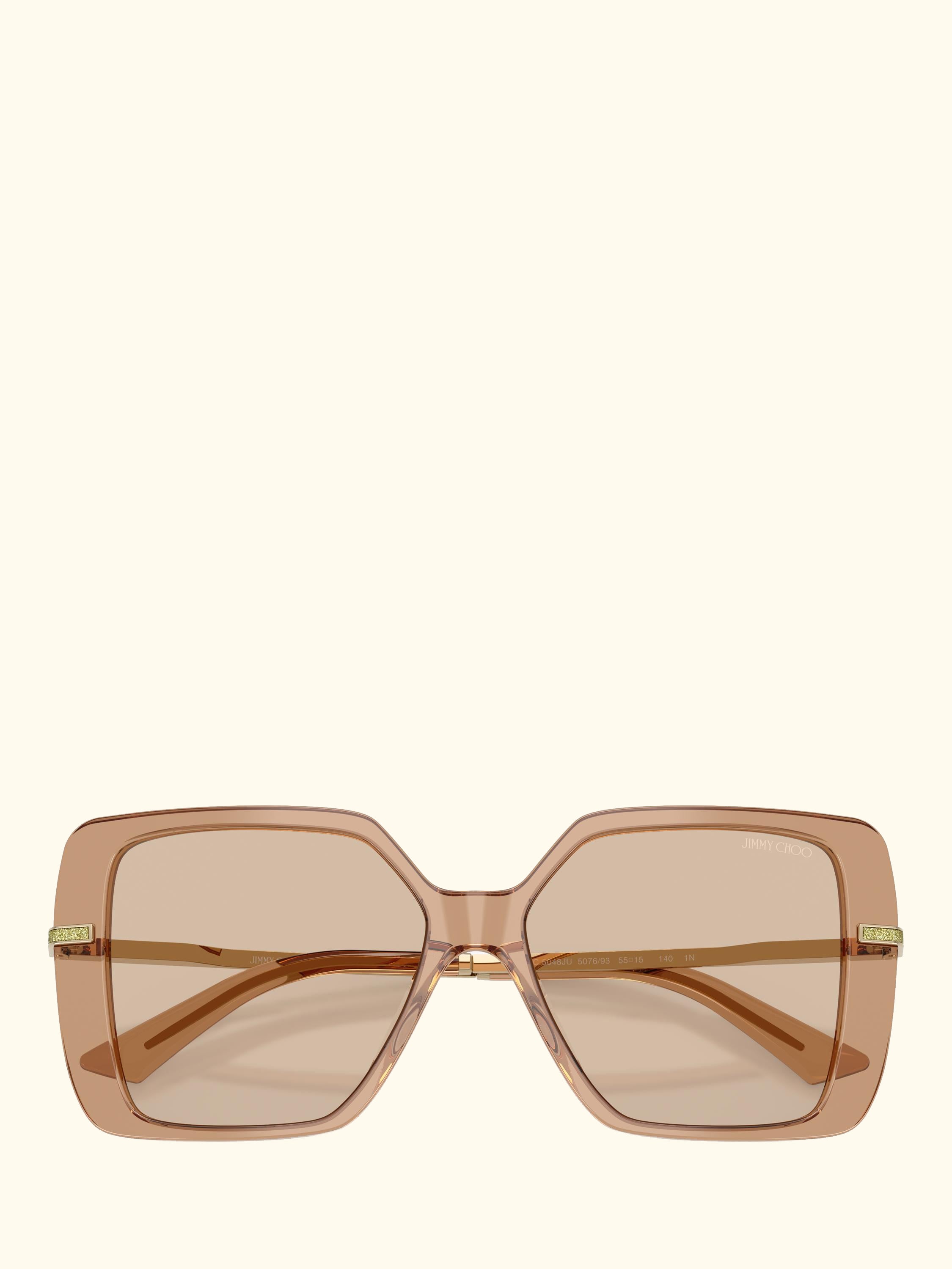 JC5048 Women's Square Sunglasses, Transparent Tan/Brown