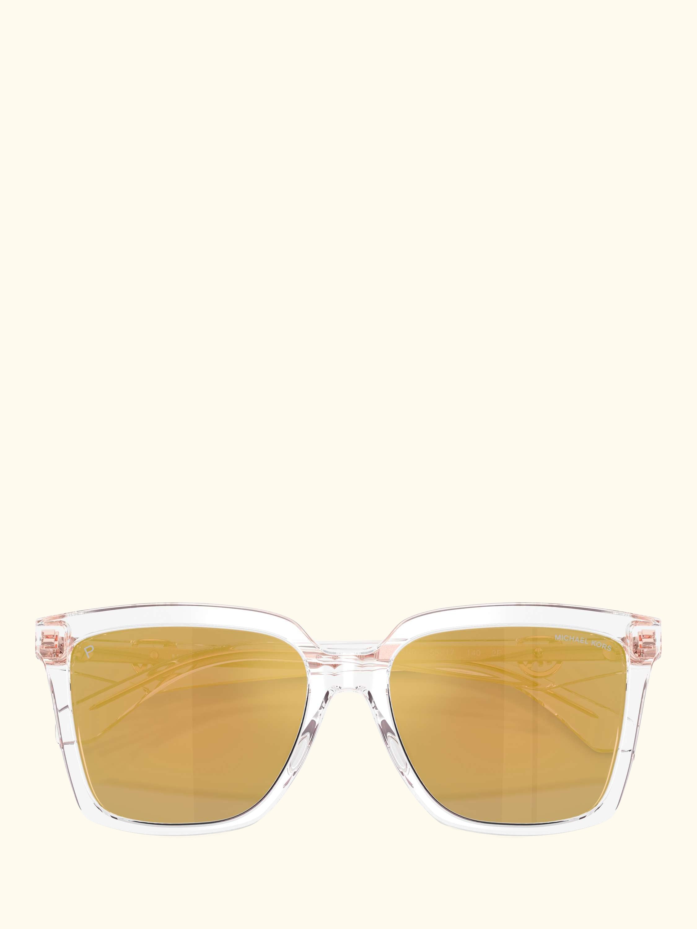 MK2256U Women Polarised Square Sunglasses, Clear/Pink