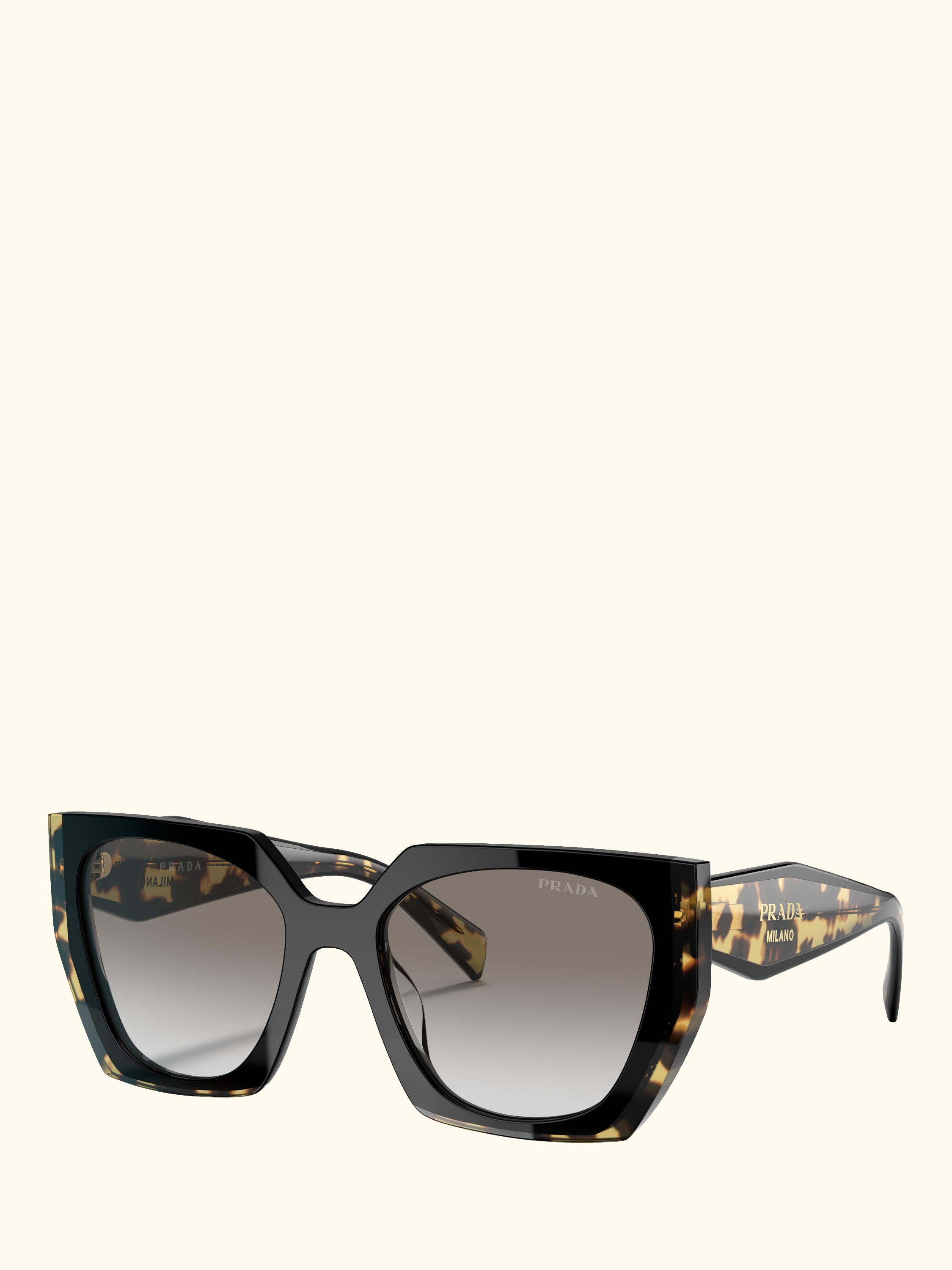 PR 15WS Women's Cat's Eye Sunglasses, Black Tortoise/Grey Gradient