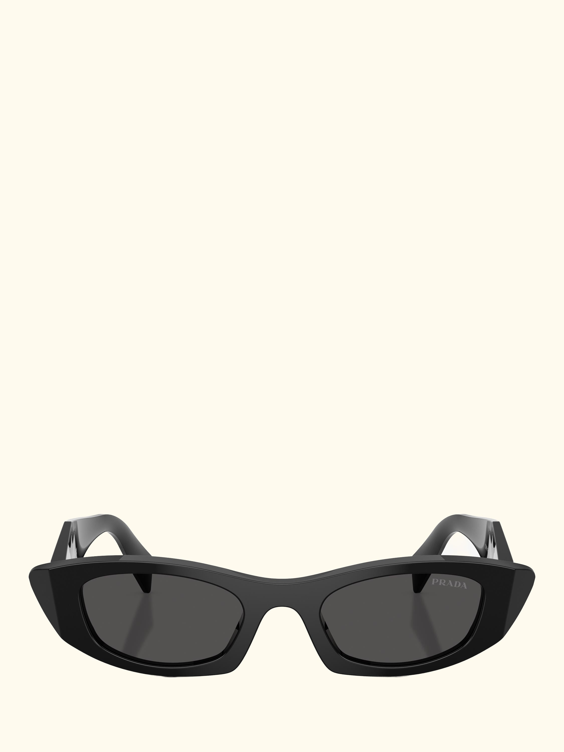 PR B16S Women's Oval Sunglasses, Black/Grey