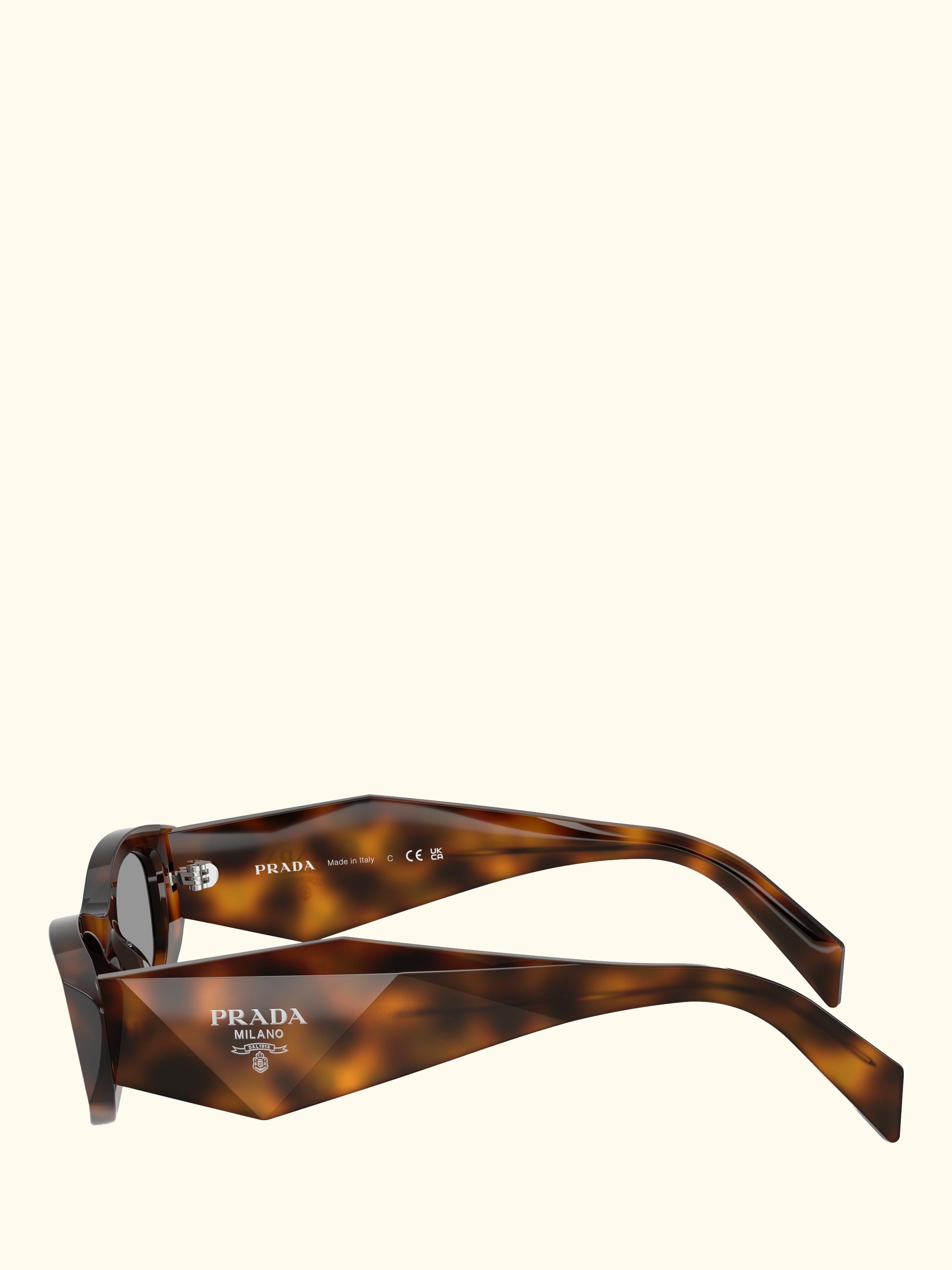 PR B16S Women's Oval Sunglasses, Juniper Tortoise/Grey