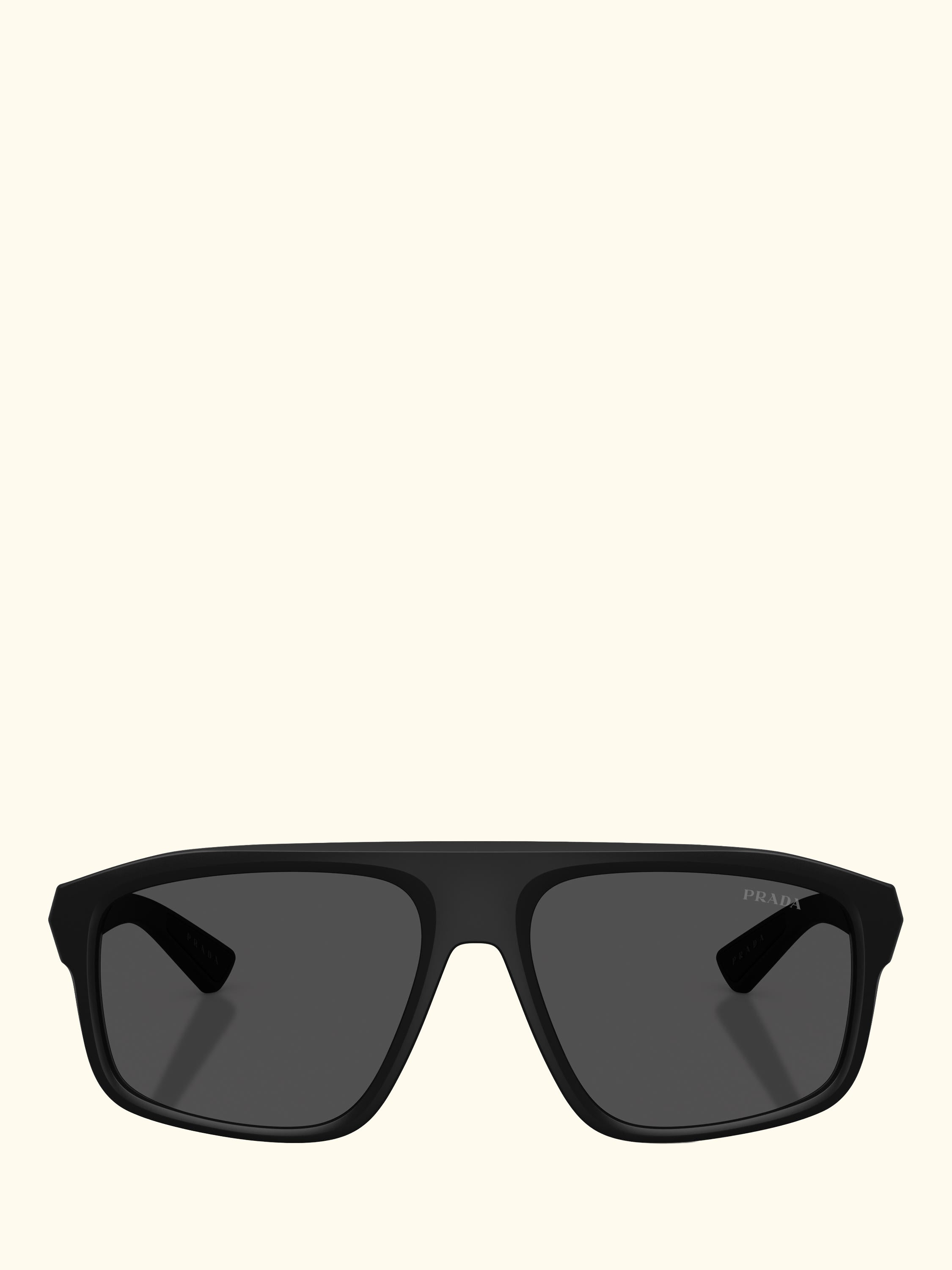 Prada Linea Rossa PS B02S Men's Irregular Sunglasses, Matte Black/Grey