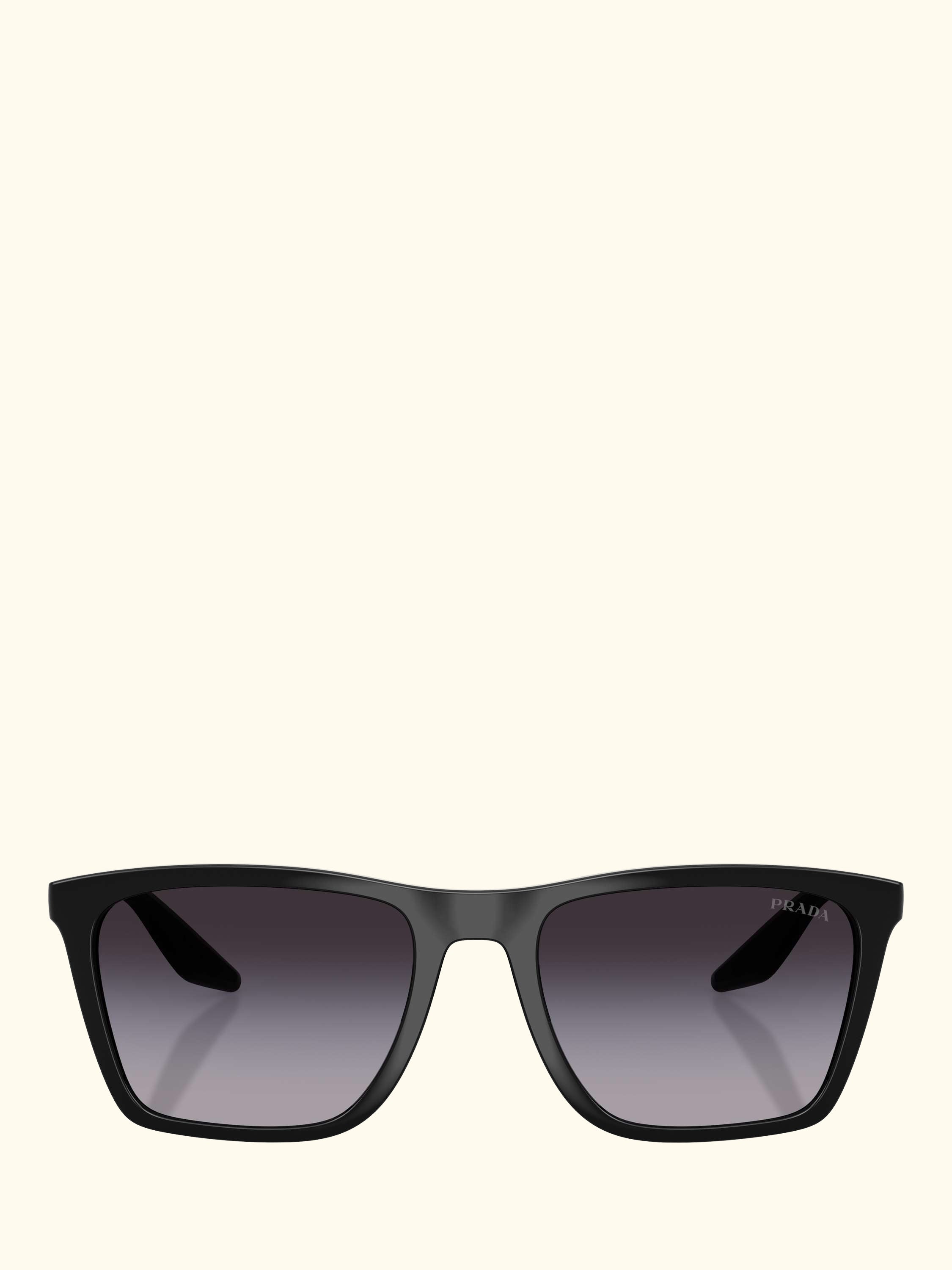 Prada Linea Rossa PS B08S Men's Pillow Sunglasses, Black/Grey Gradient