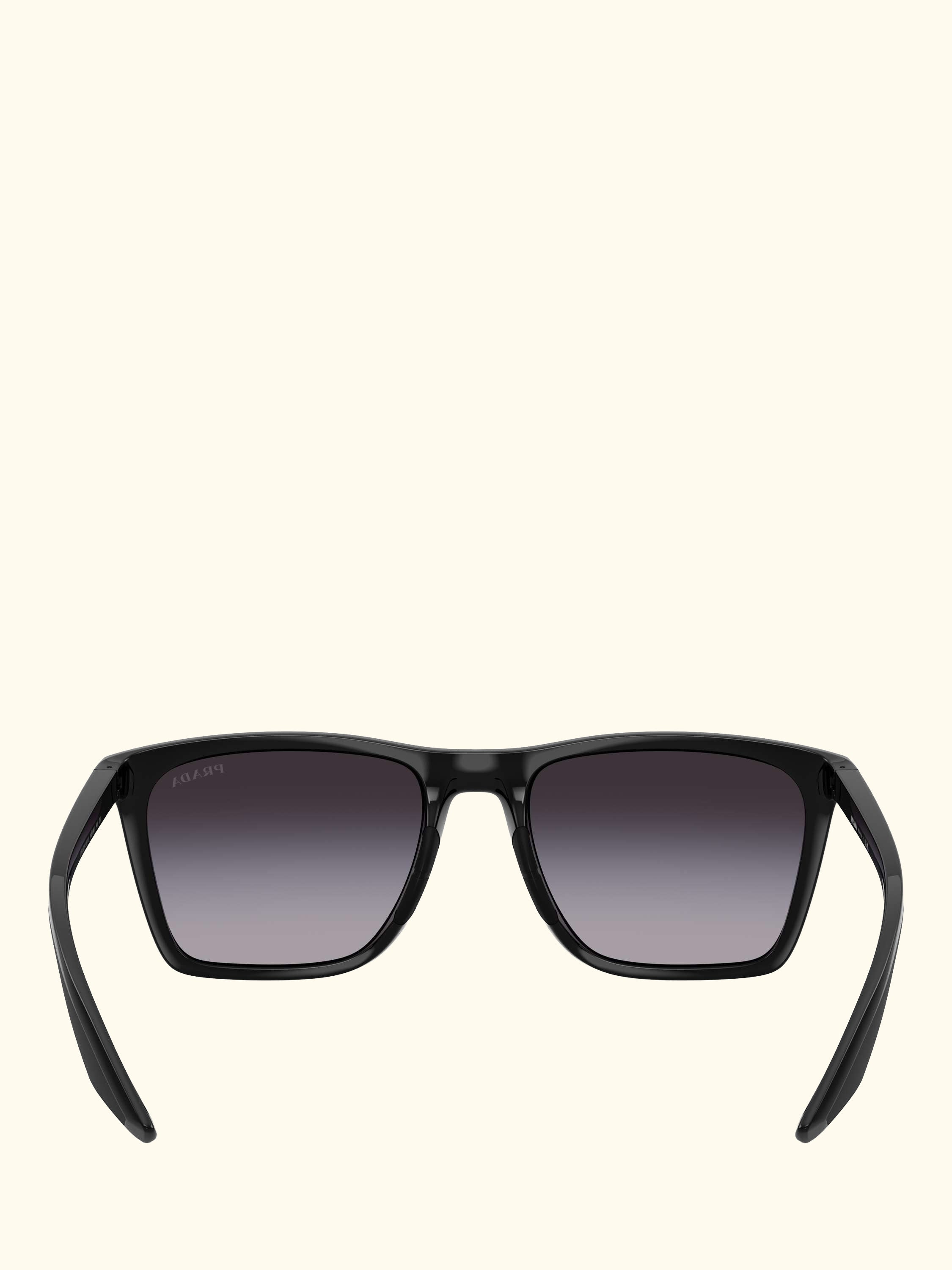 Prada Linea Rossa PS B08S Men's Pillow Sunglasses, Black/Grey Gradient
