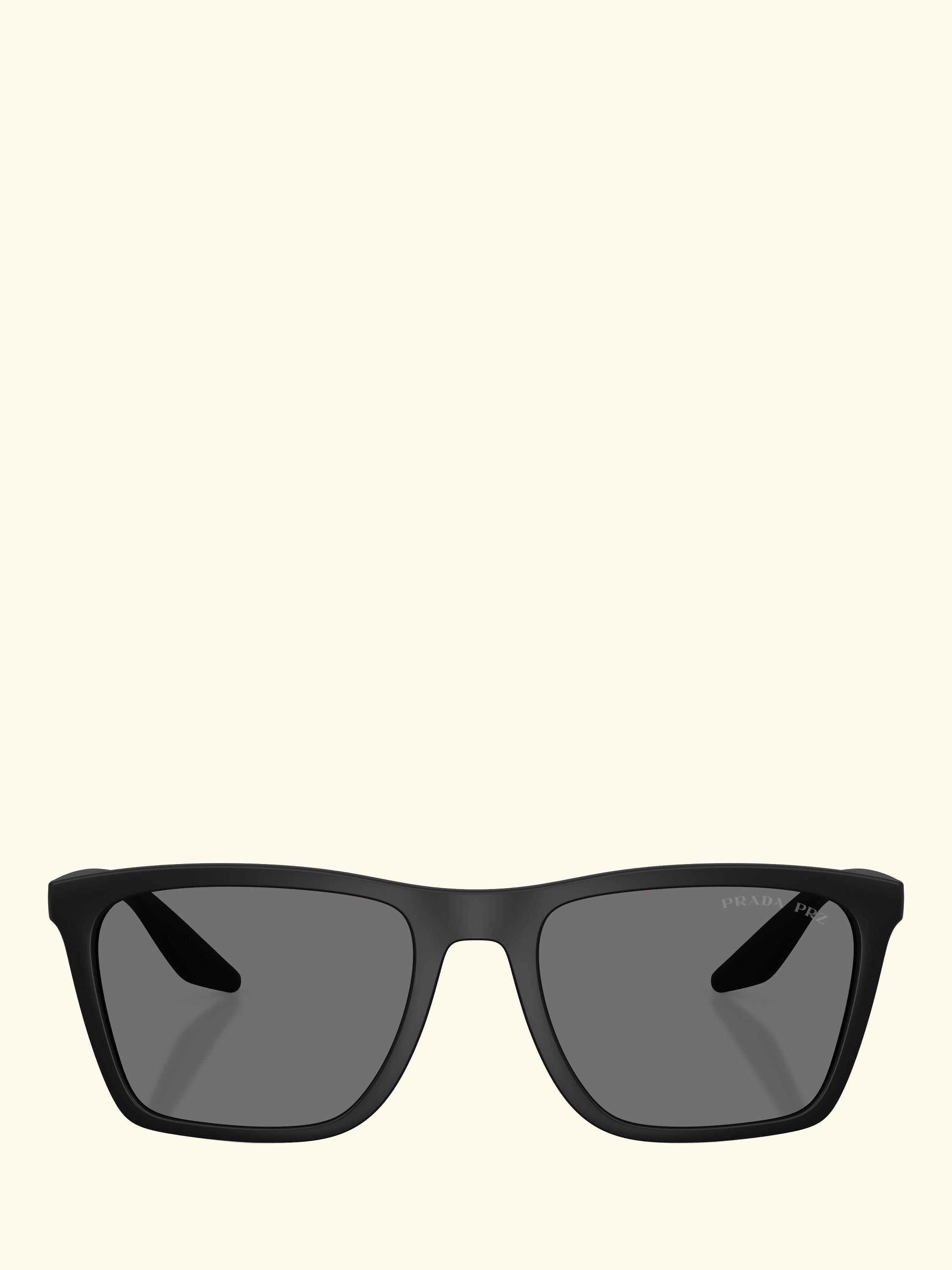 Prada Linea Rossa PS B08S Men's Polarised Pillow Sunglasses, Matte Black/Grey