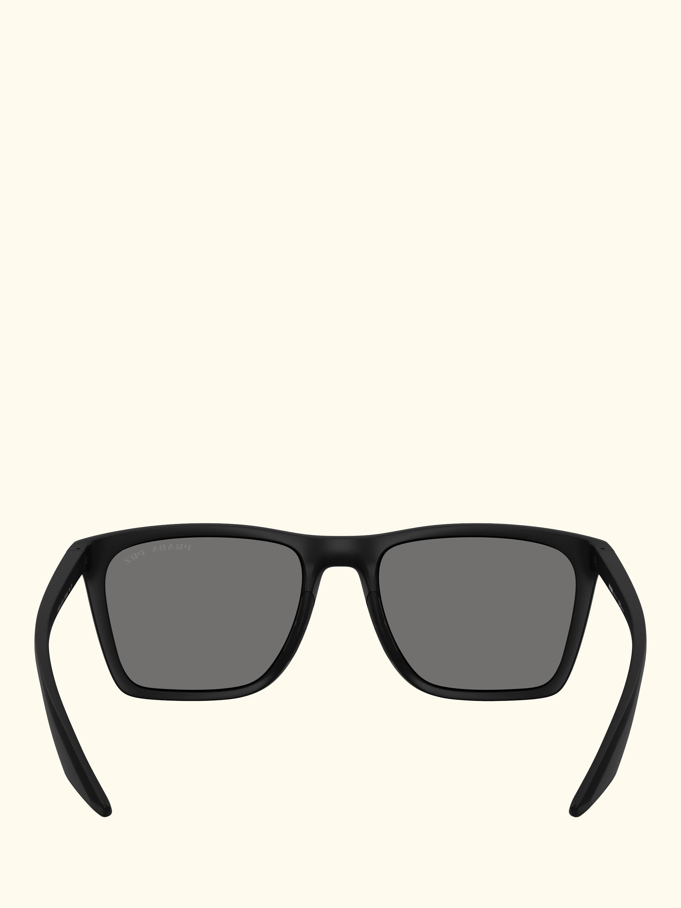 Prada Linea Rossa PS B08S Men's Polarised Pillow Sunglasses, Matte Black/Grey