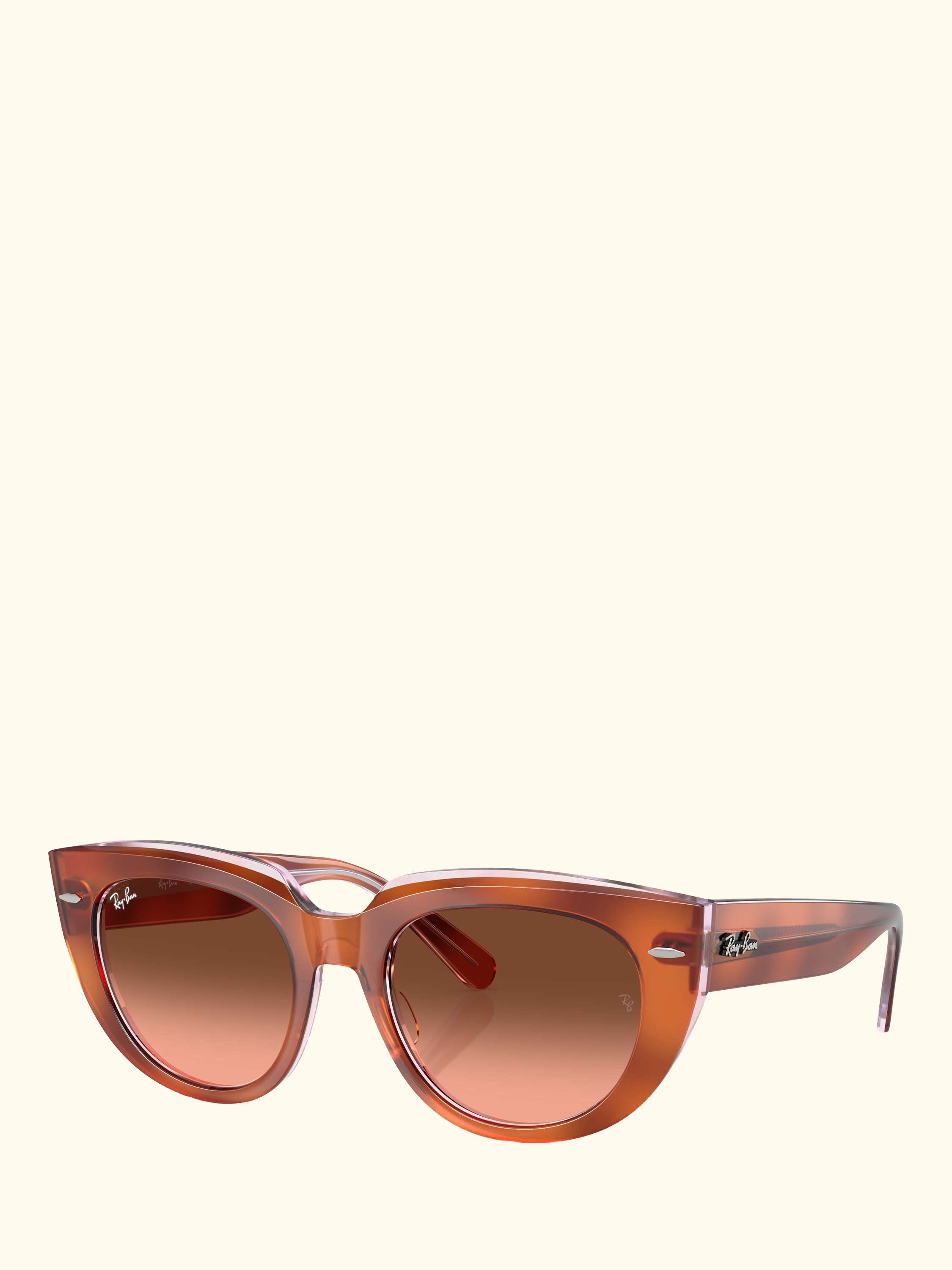 RB22861 Women's Square Sunglasses, Red Havana On Trasp. Multicolo